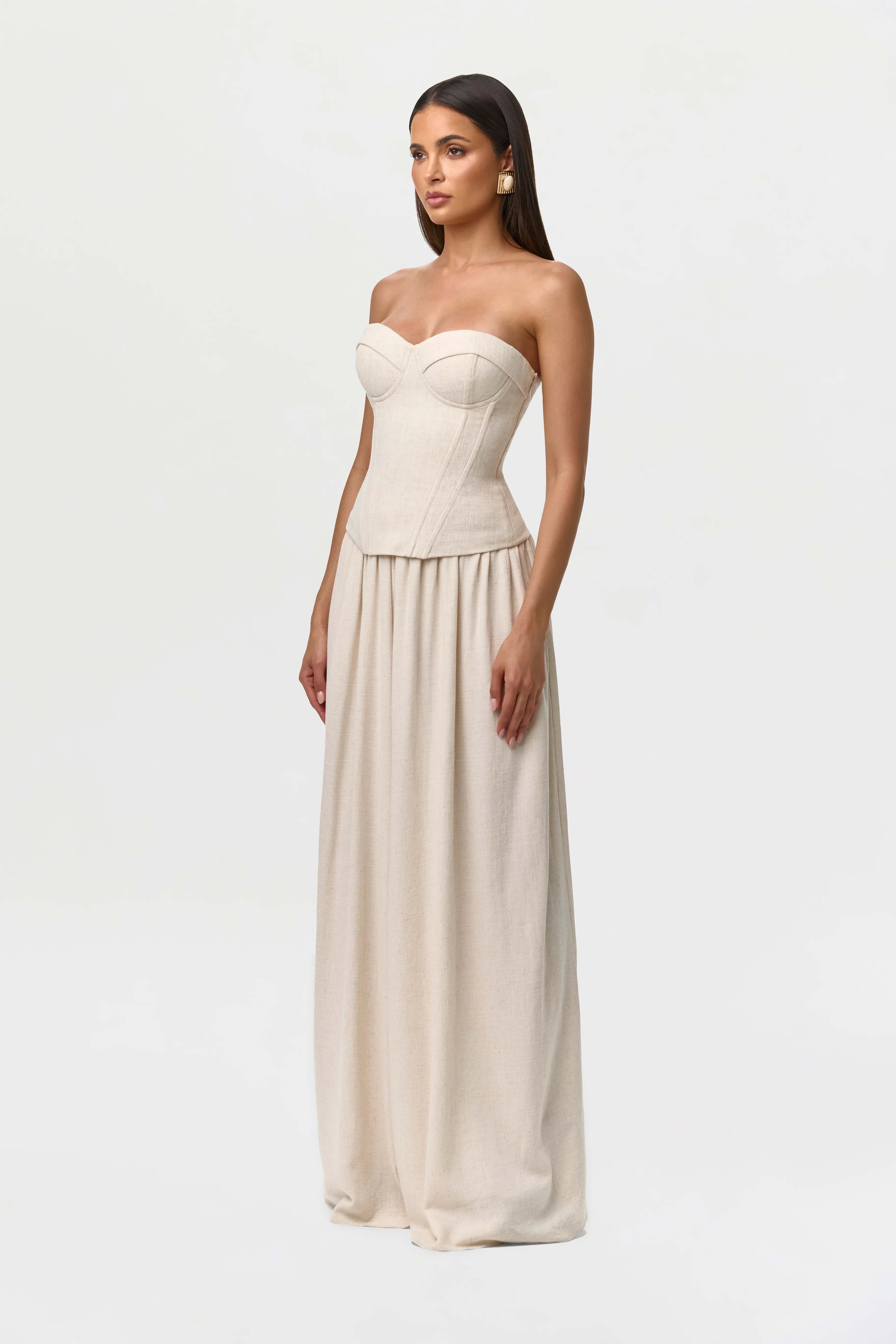Linen Pleated Wide Leg Pants Petite - Image 6