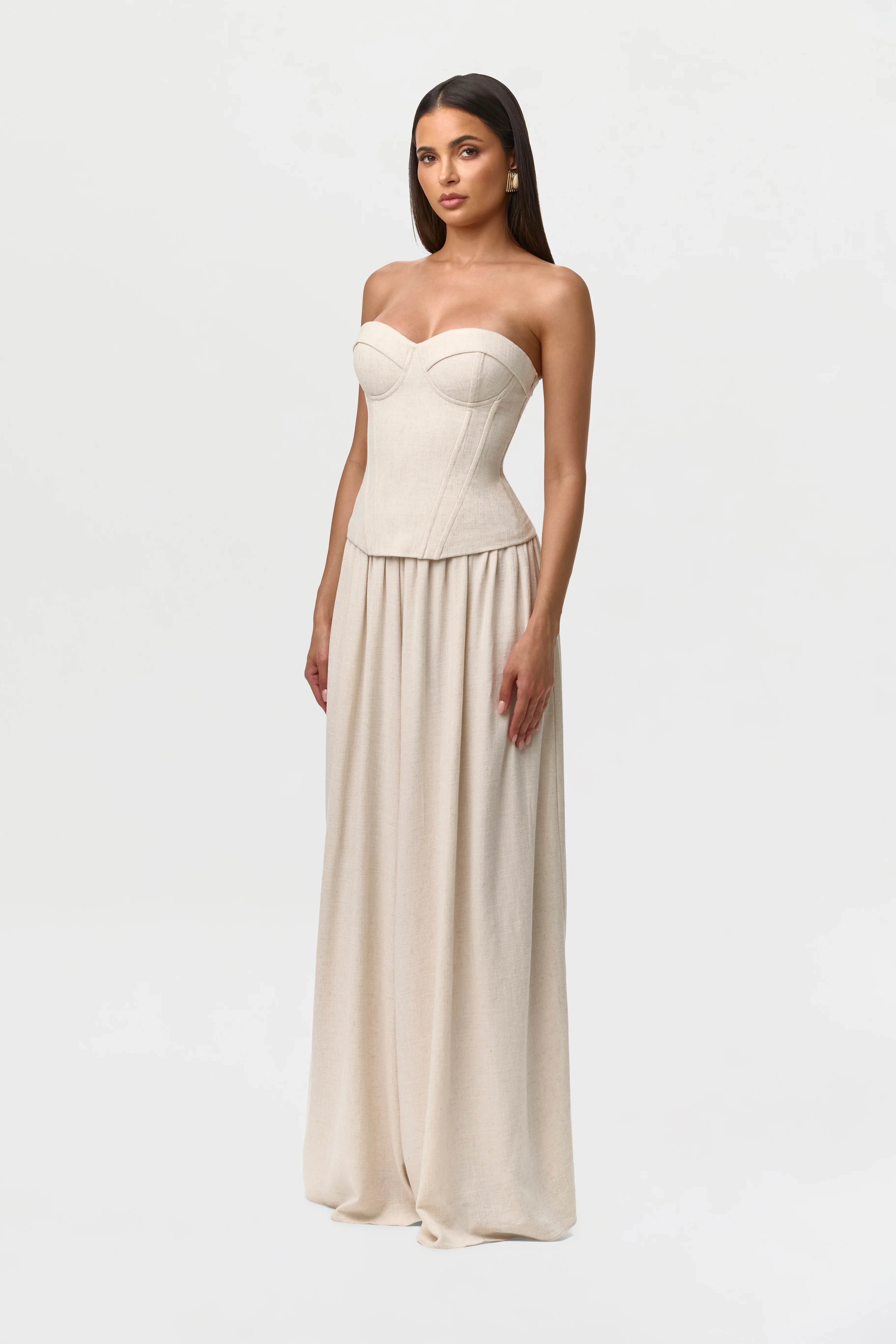 Linen Pleated Palazzo Pants - Image 5