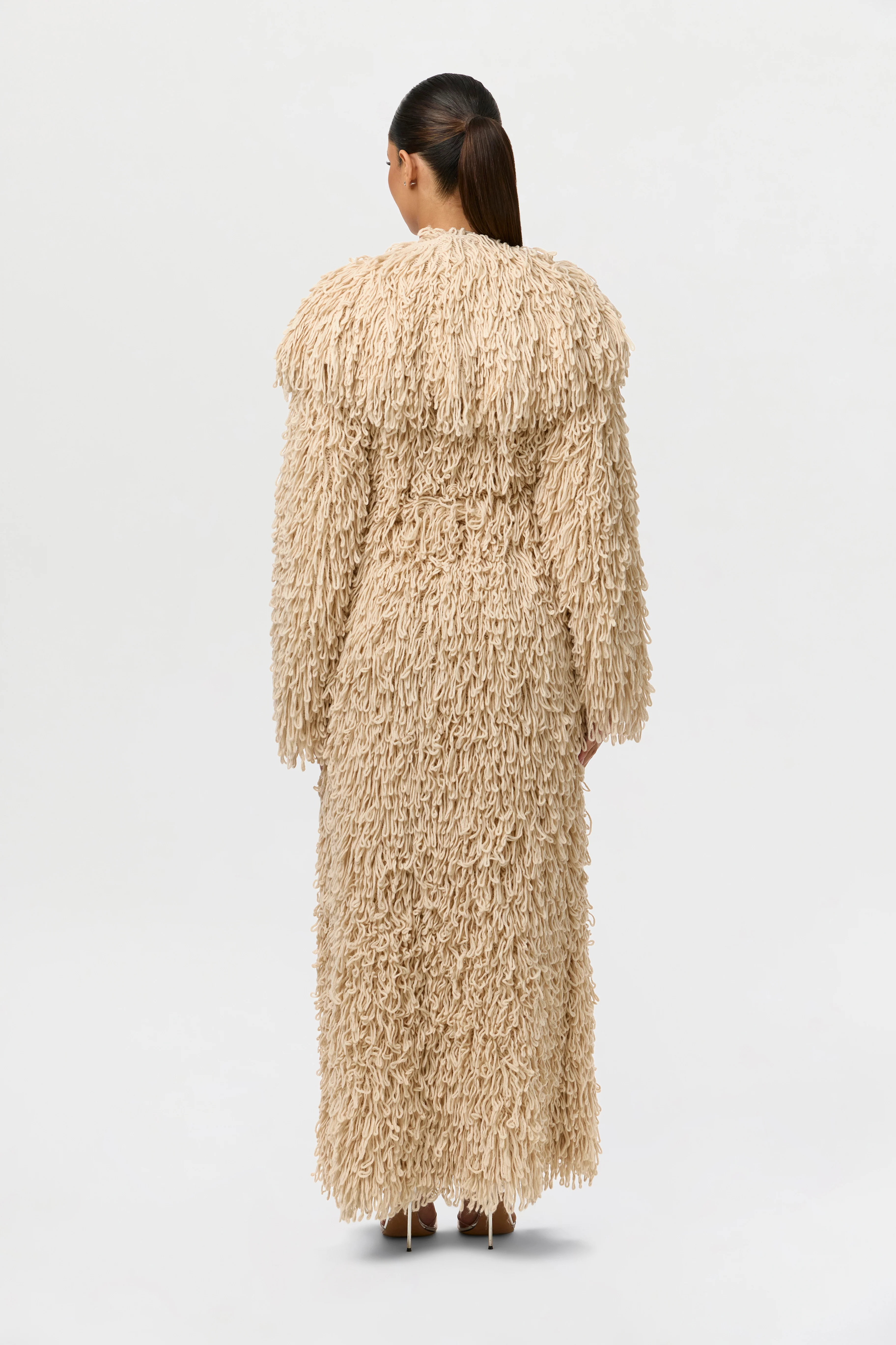 Knit Shaggy Loop Coat - Image 12