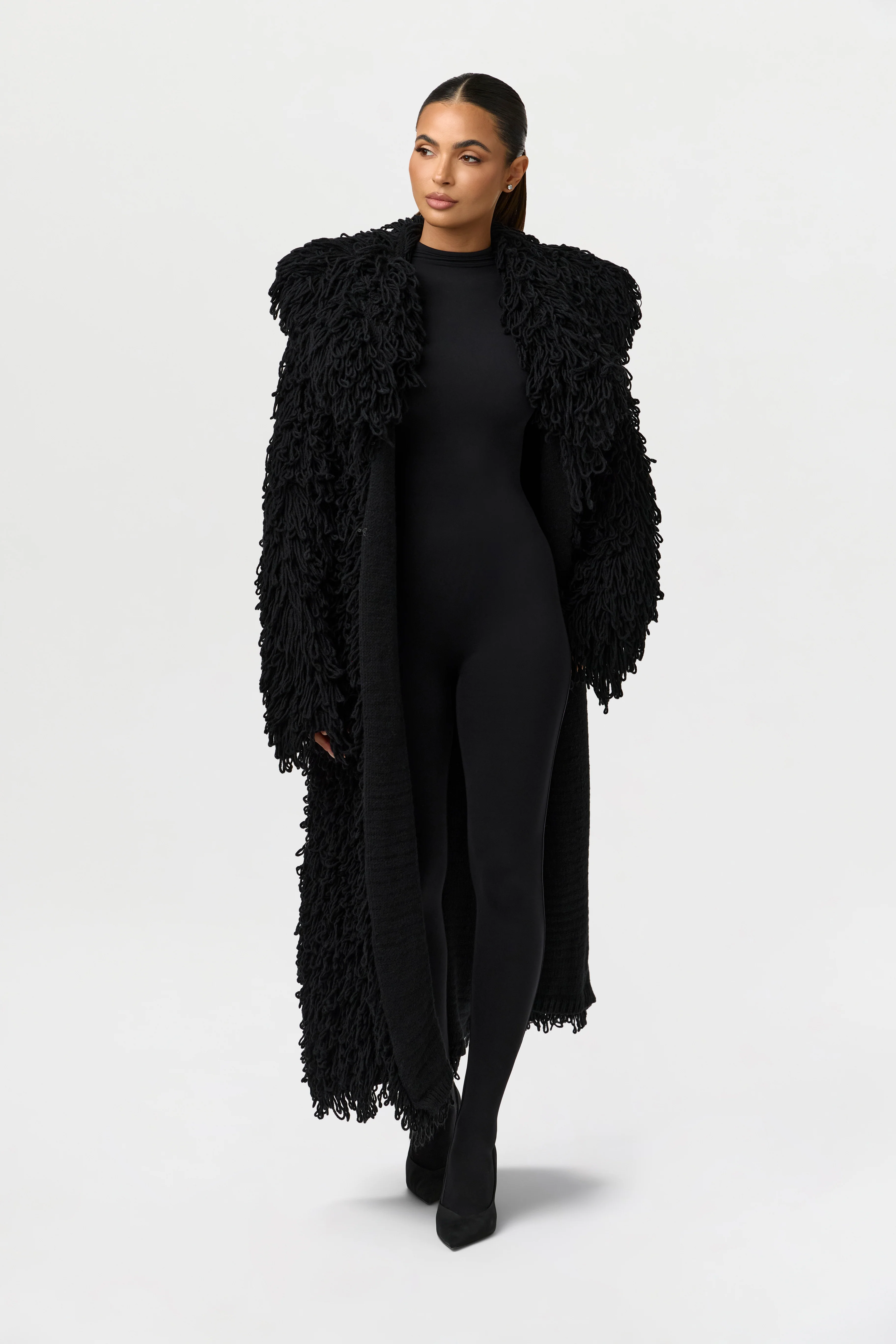 Knit Shaggy Loop Coat - Image 5