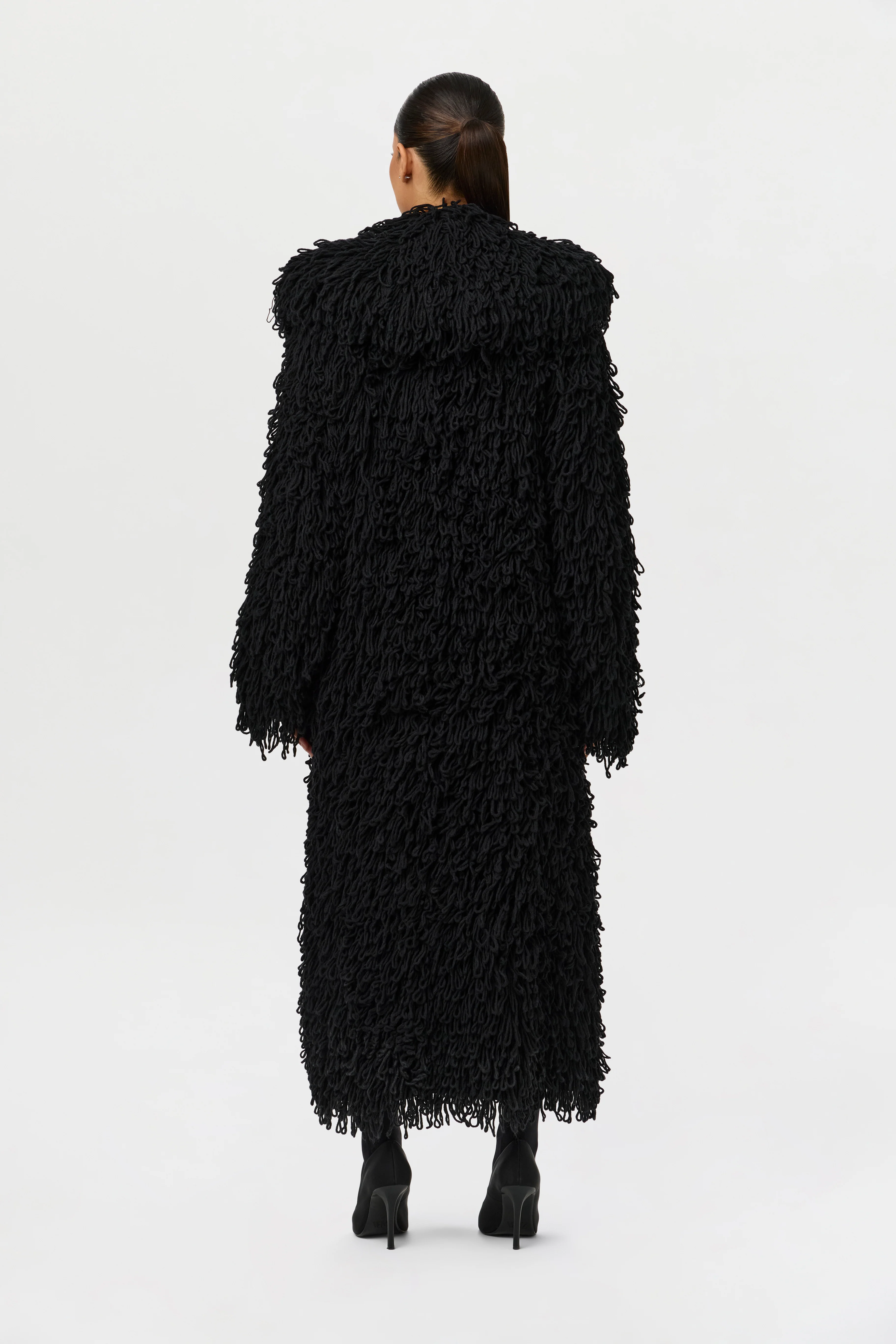 Knit Shaggy Loop Coat - Image 6