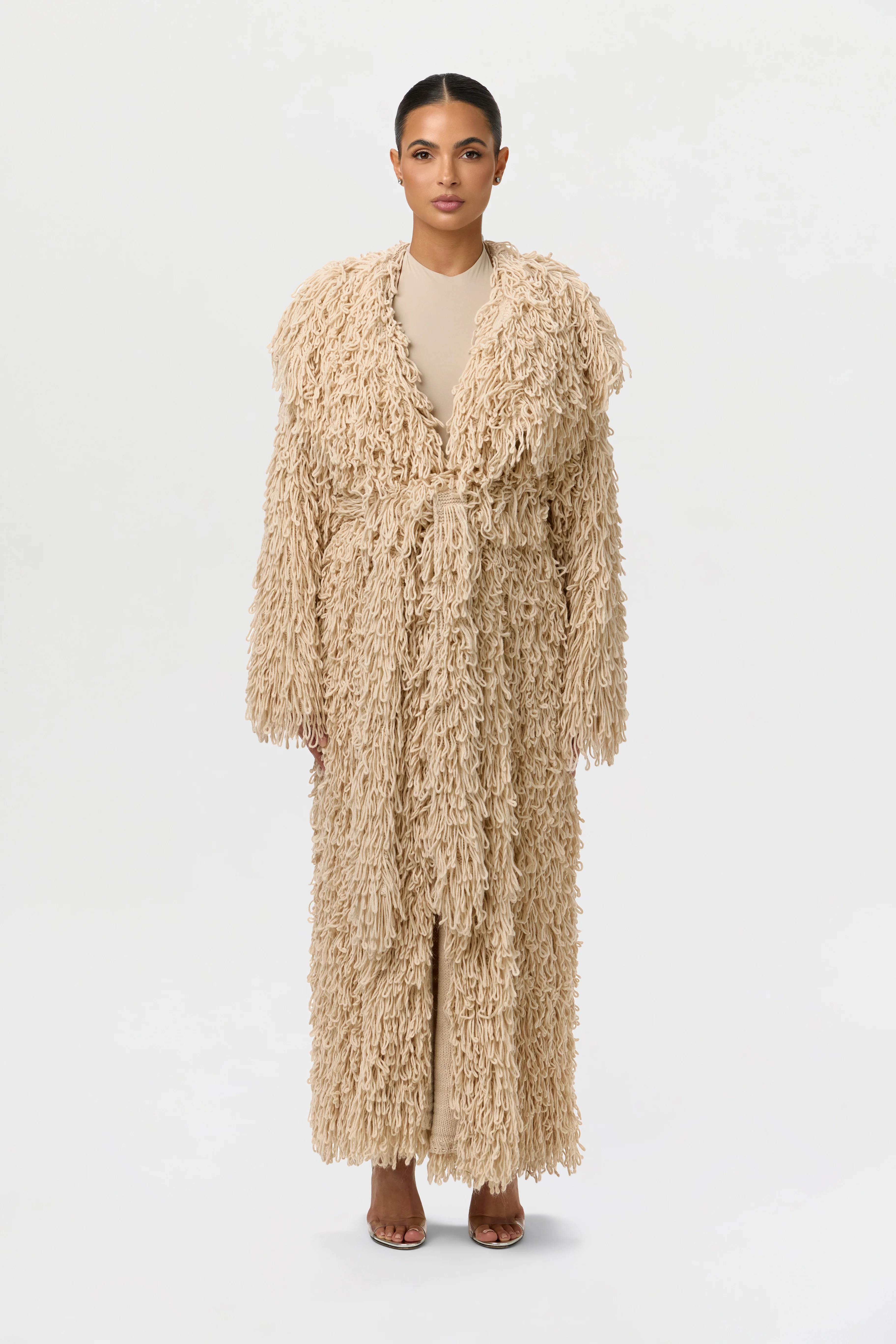 Knit Shaggy Loop Coat - Image 7
