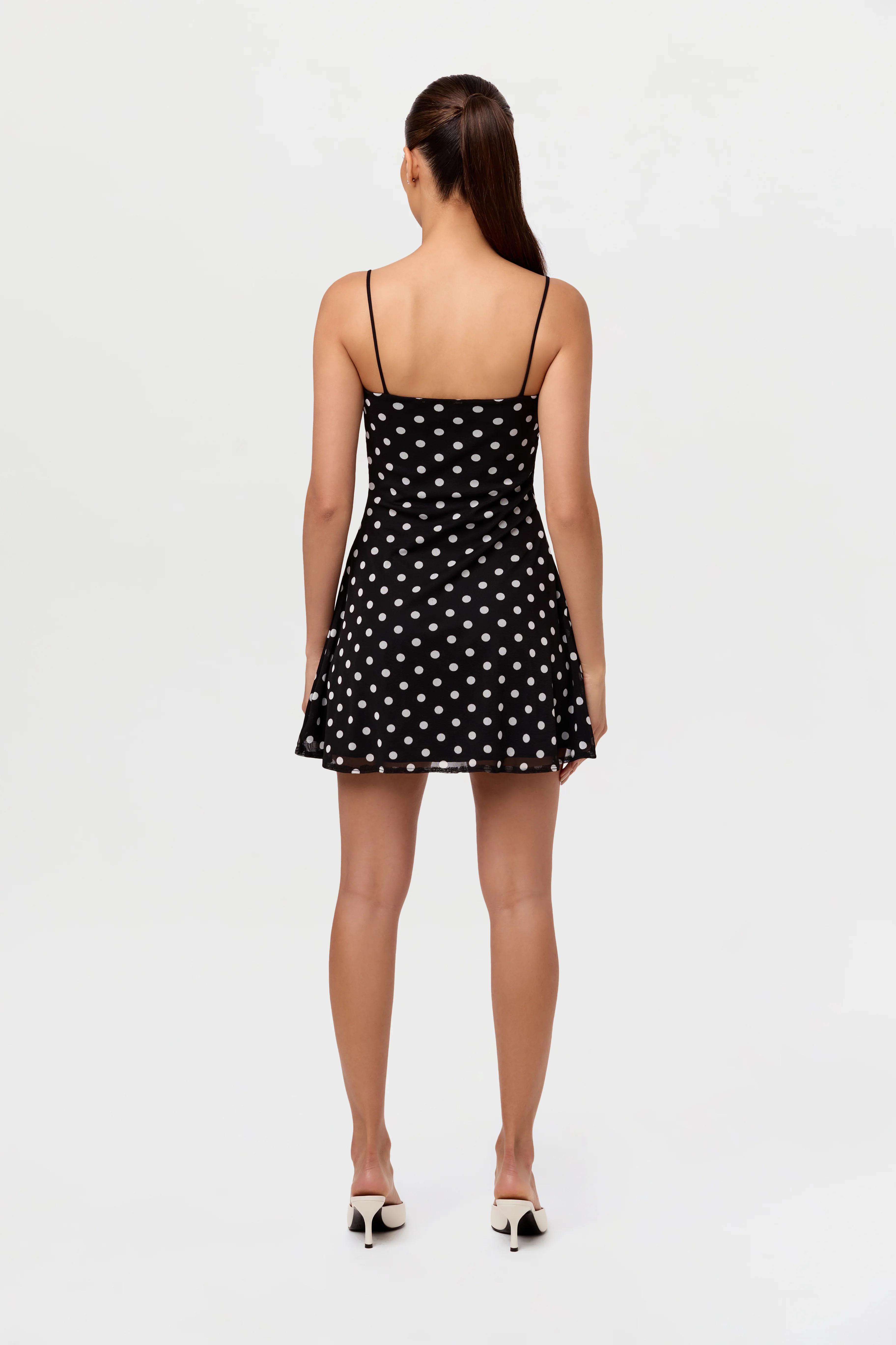 Polka Dot A-Line Mini Dress - Image 7