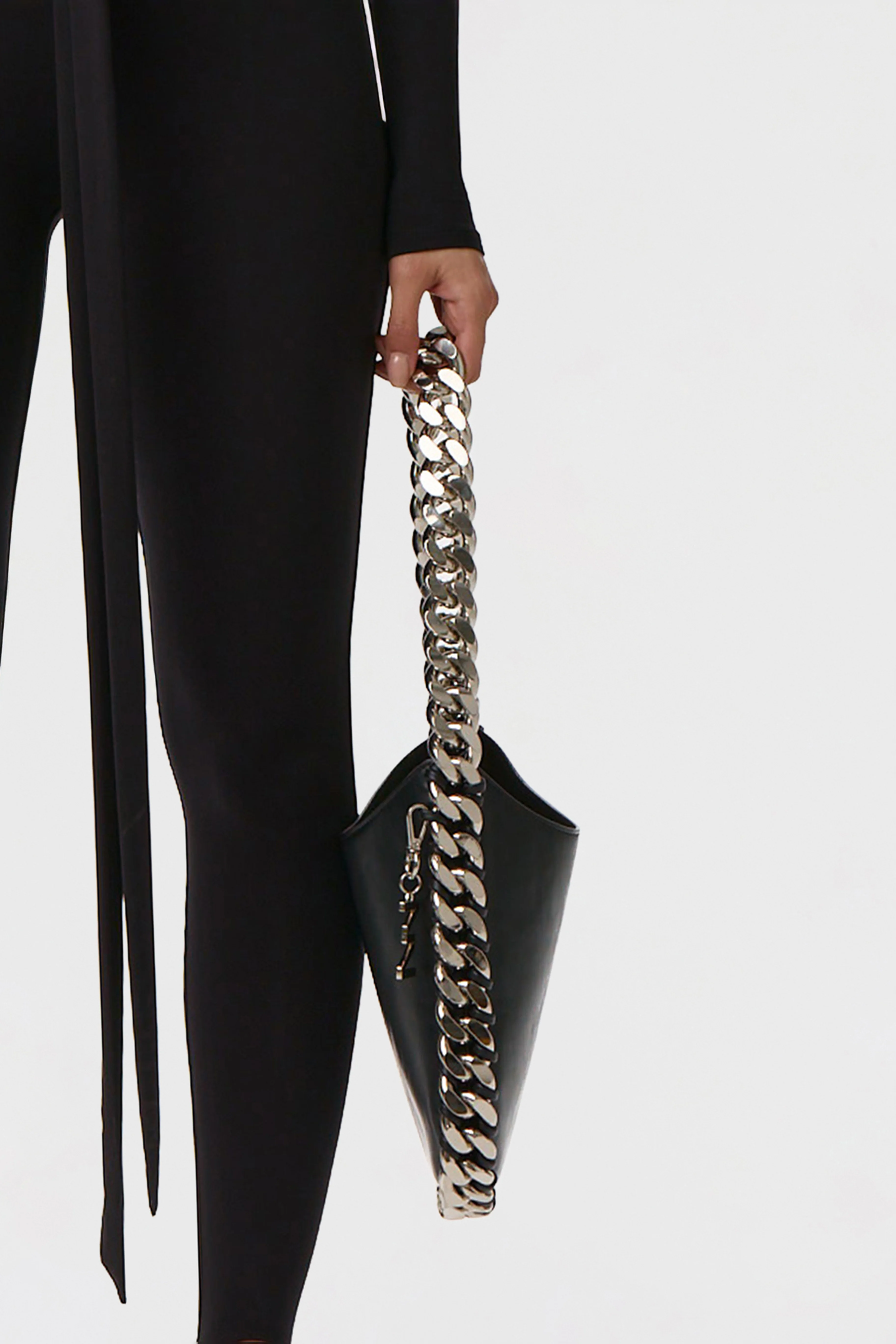 Vegan Leather Chain Handbag - Image 3