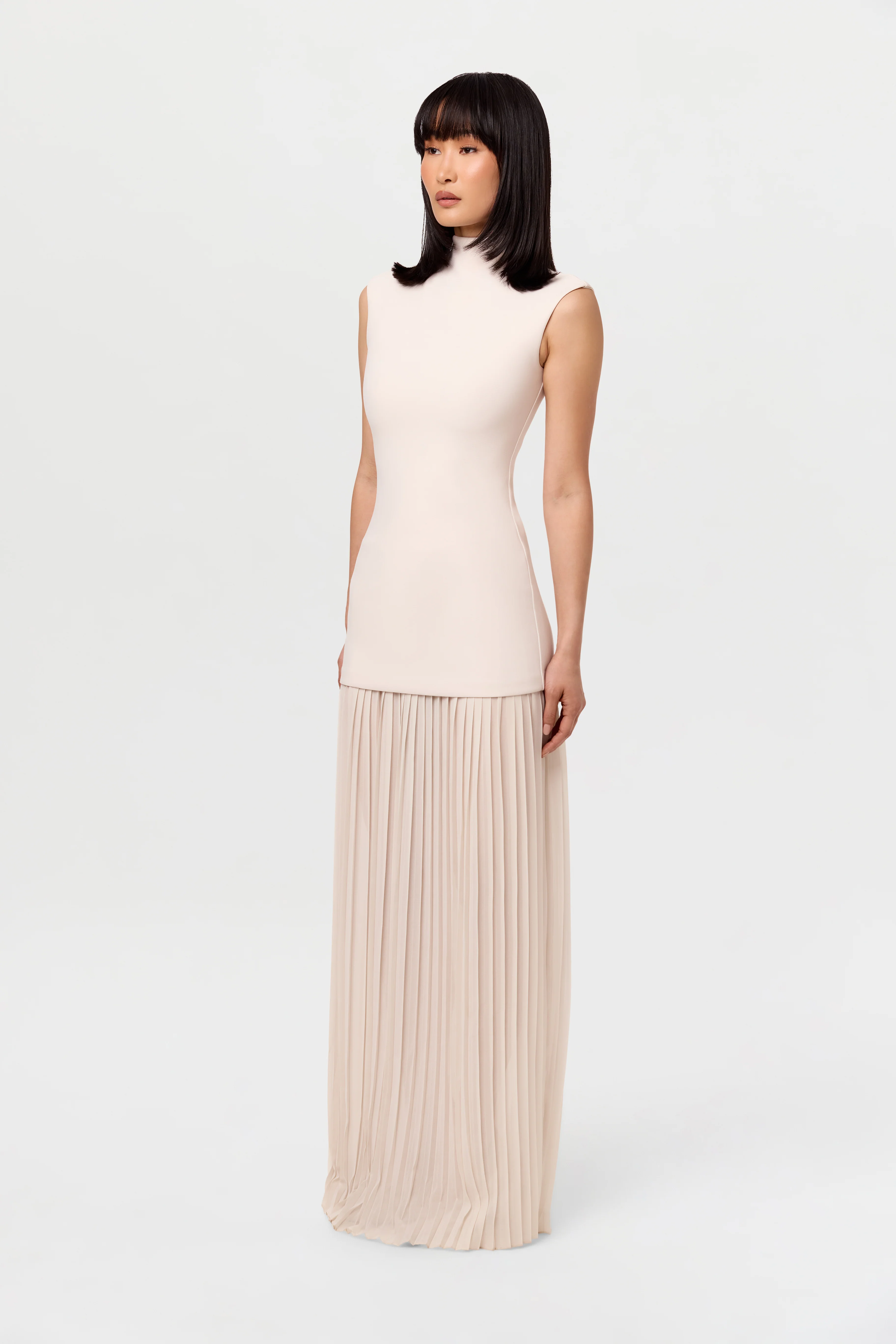 Pleated Sleeveless Maxi Dress - Image 4