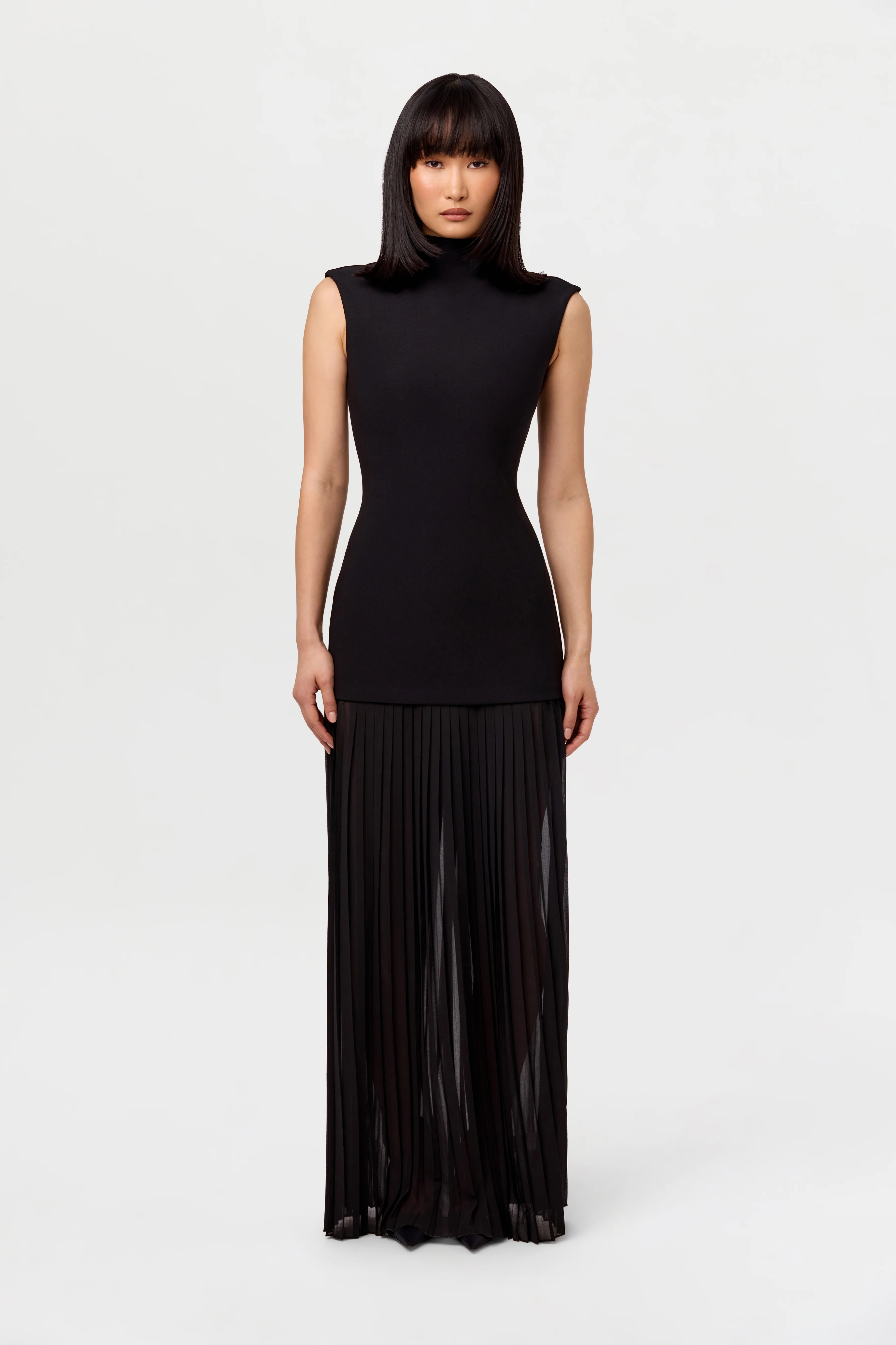 Pleated Sleeveless Maxi Dress - Image 5