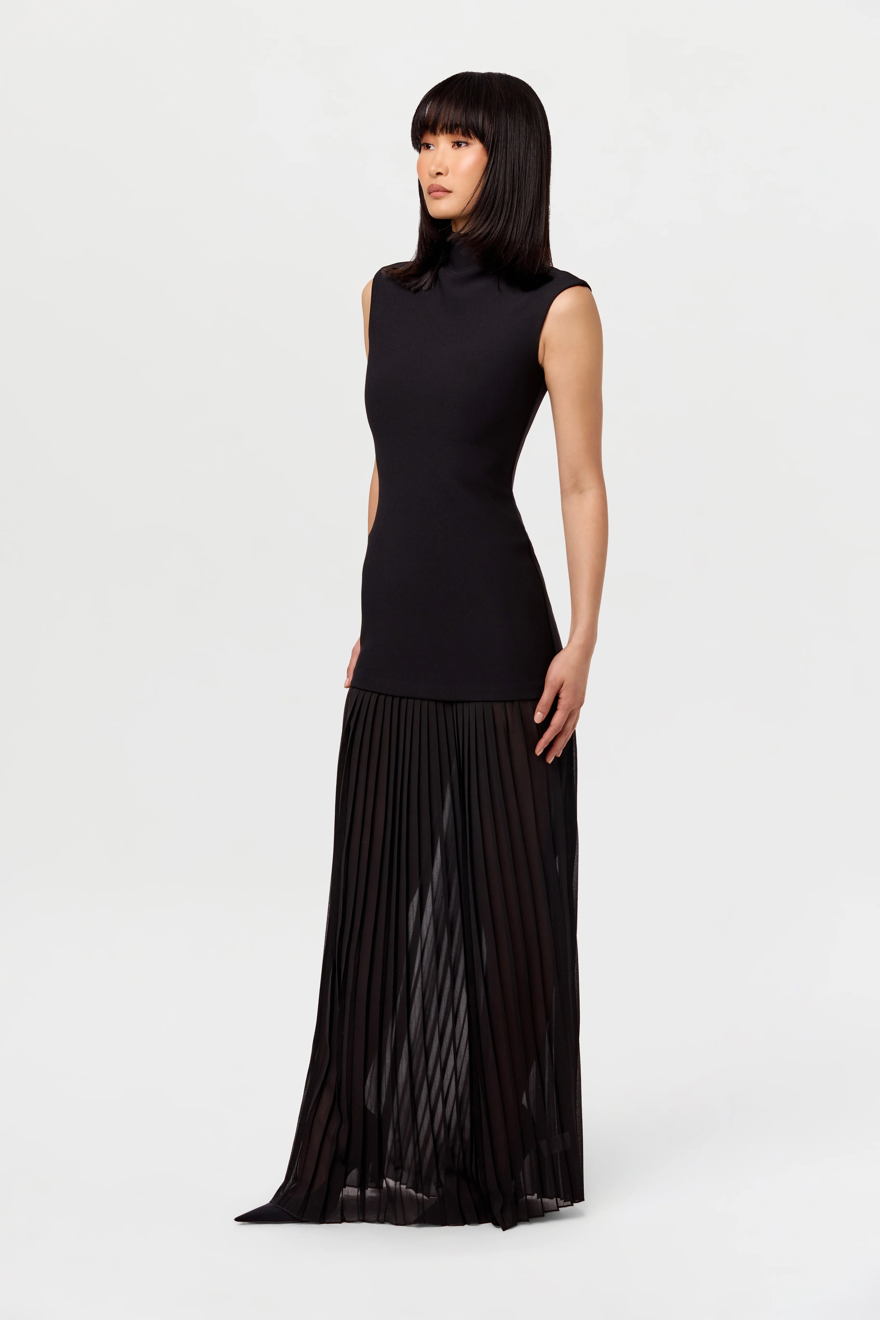 Pleated Sleeveless Maxi Dress - Image 7