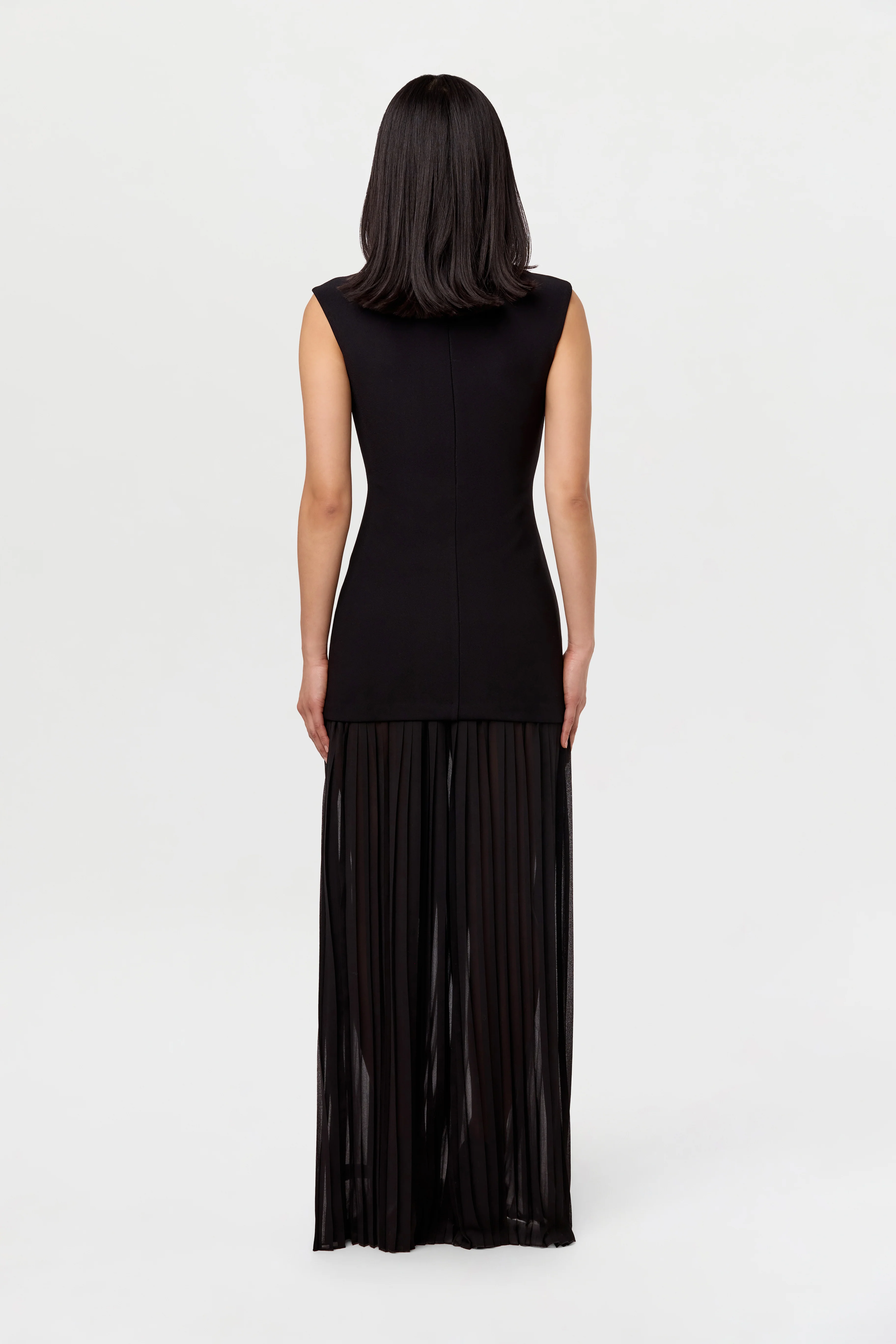 Pleated Sleeveless Maxi Dress - Image 9