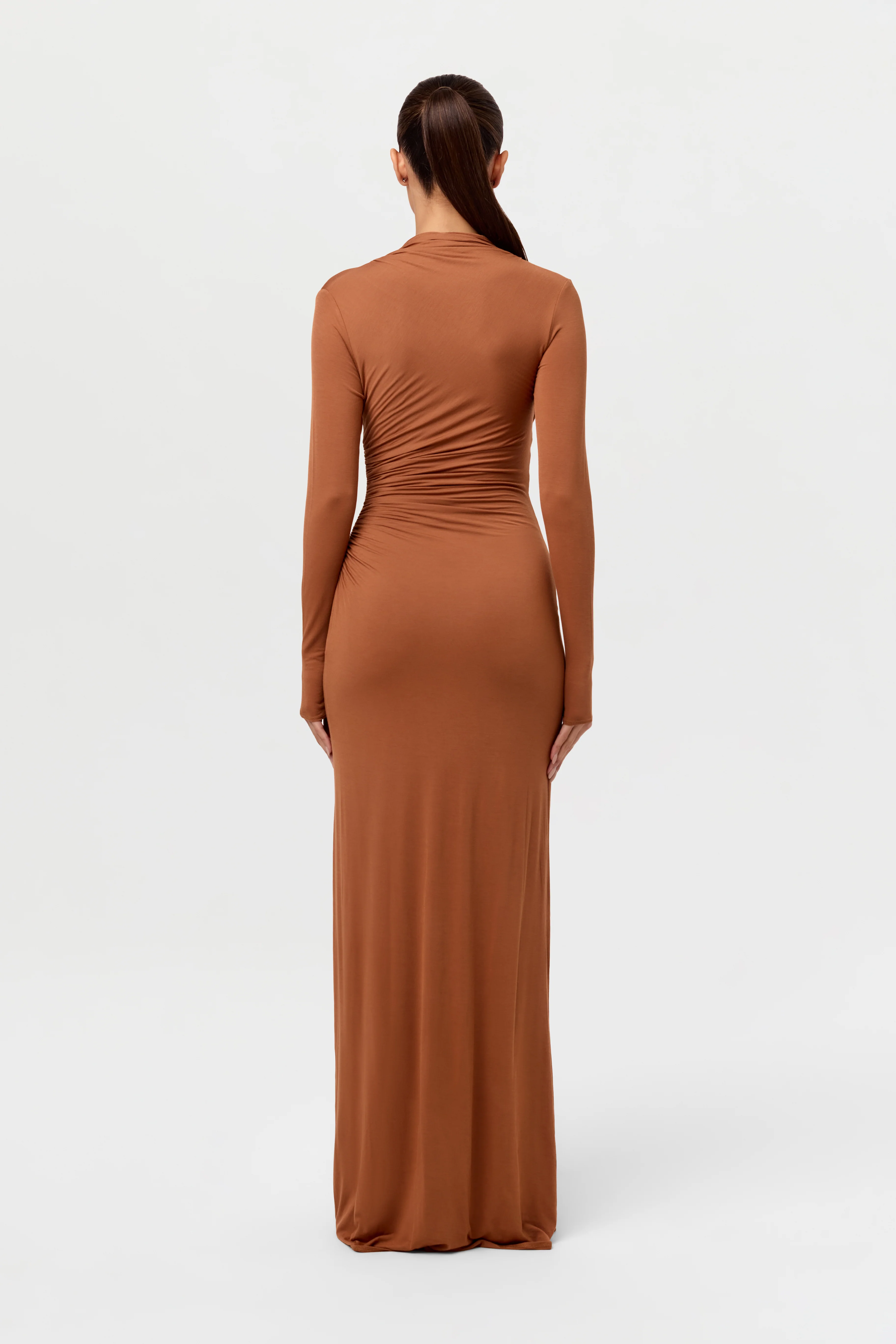 Modal Overlay Ruched Maxi Dress - Image 13