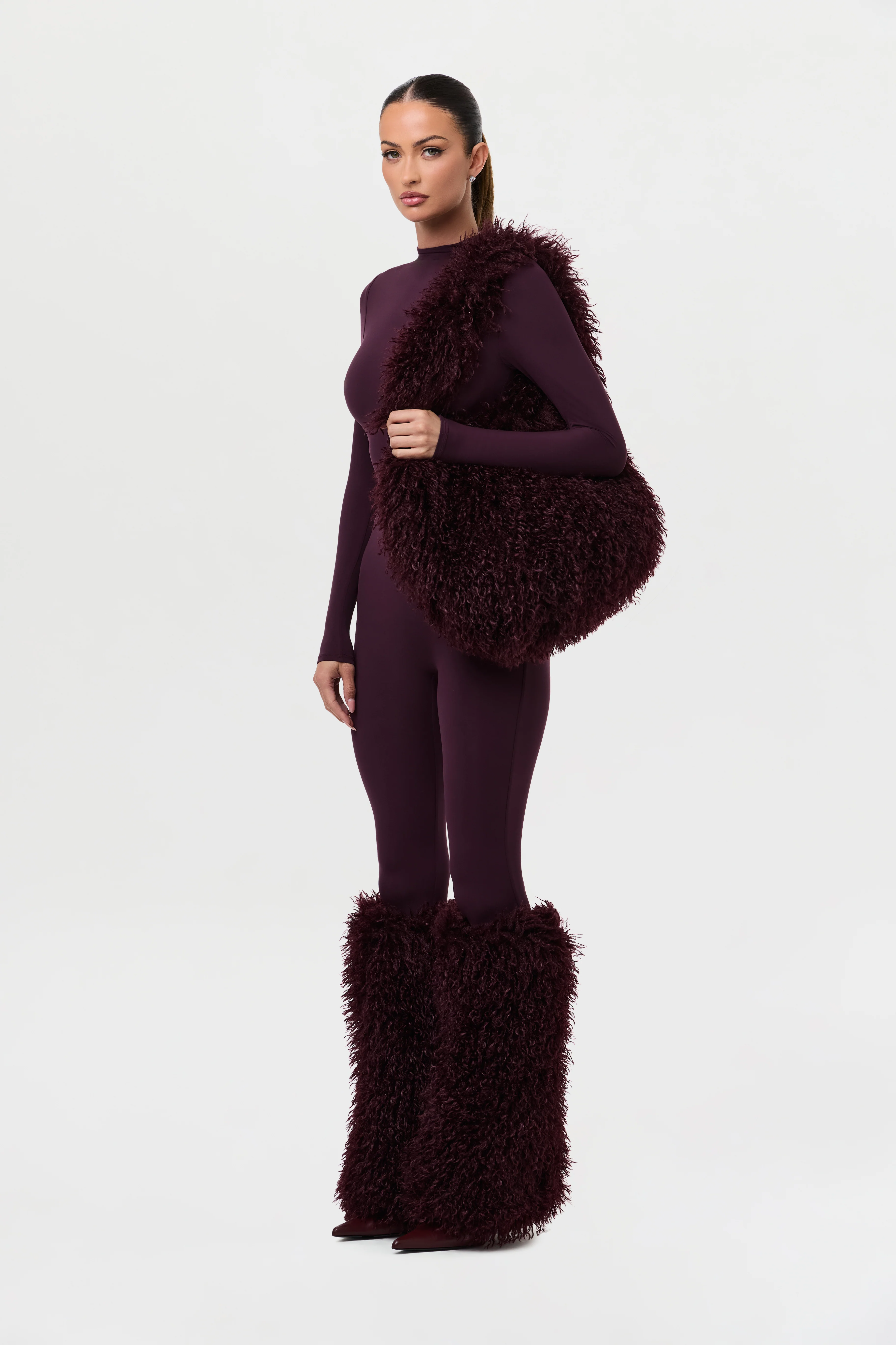 Faux Fur Plush Leg Warmers - Image 4