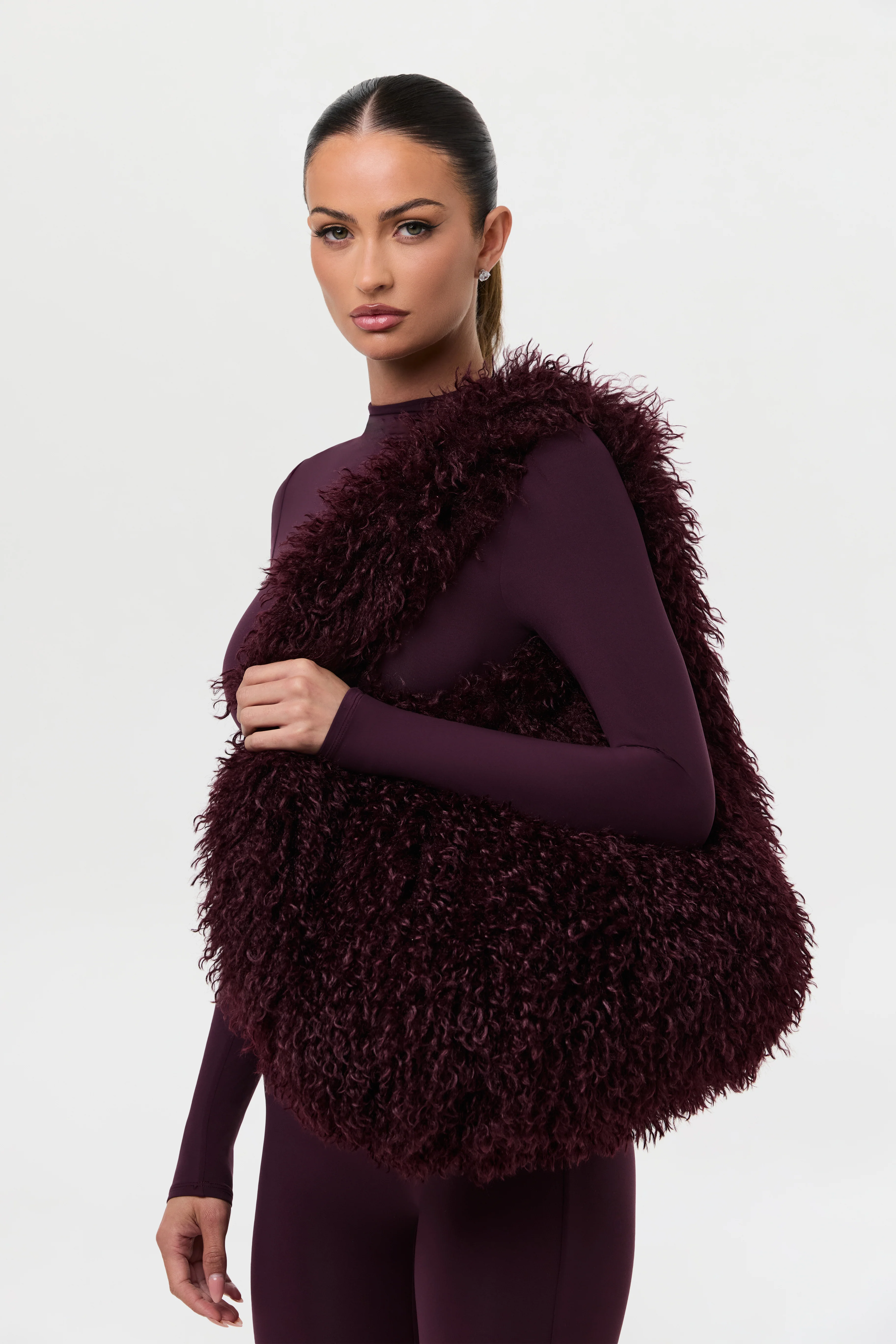 Faux Fur Plush Shoulder Bag - Image 26