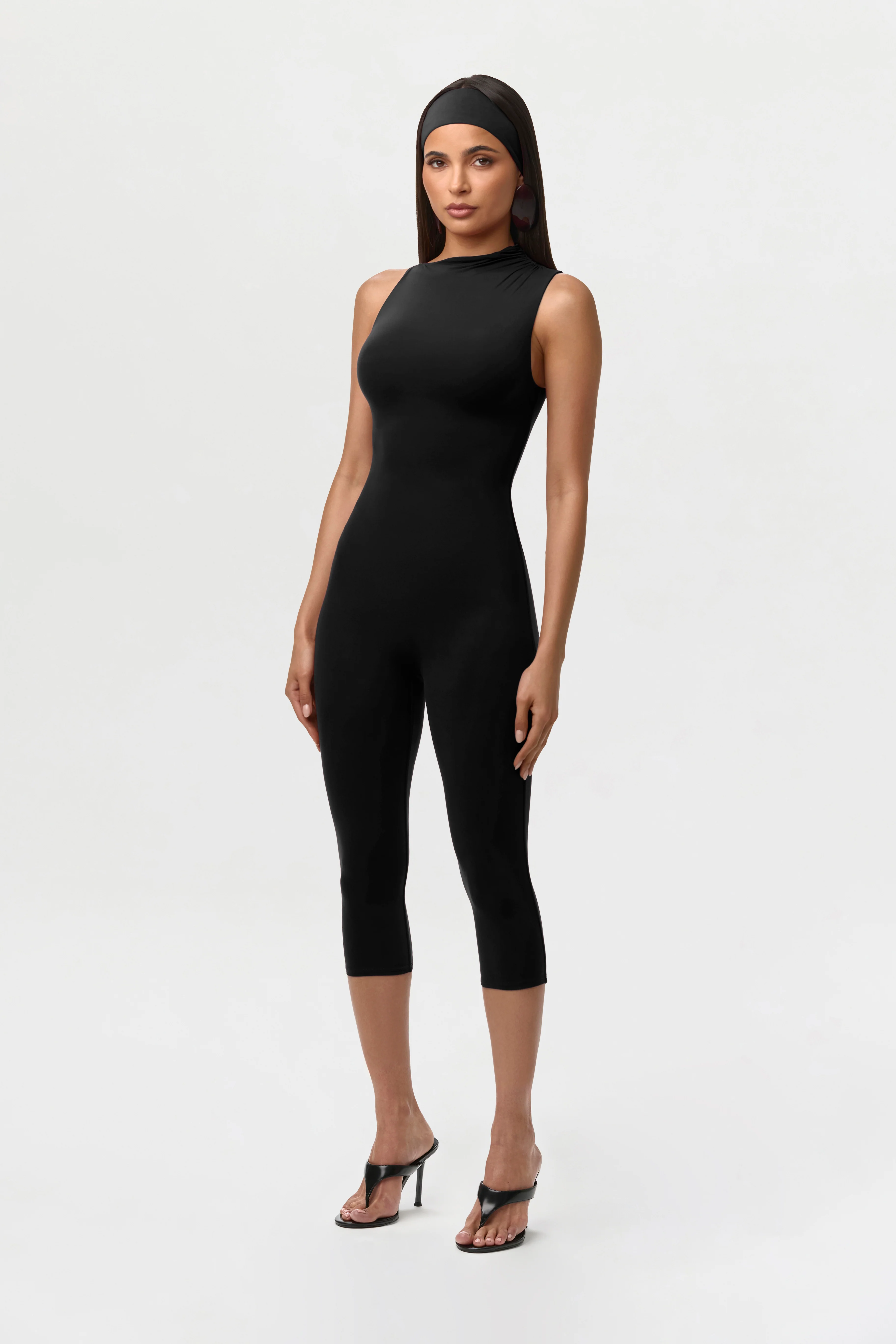 Naked Sleeveless Capri Jumpsuit - Image 3