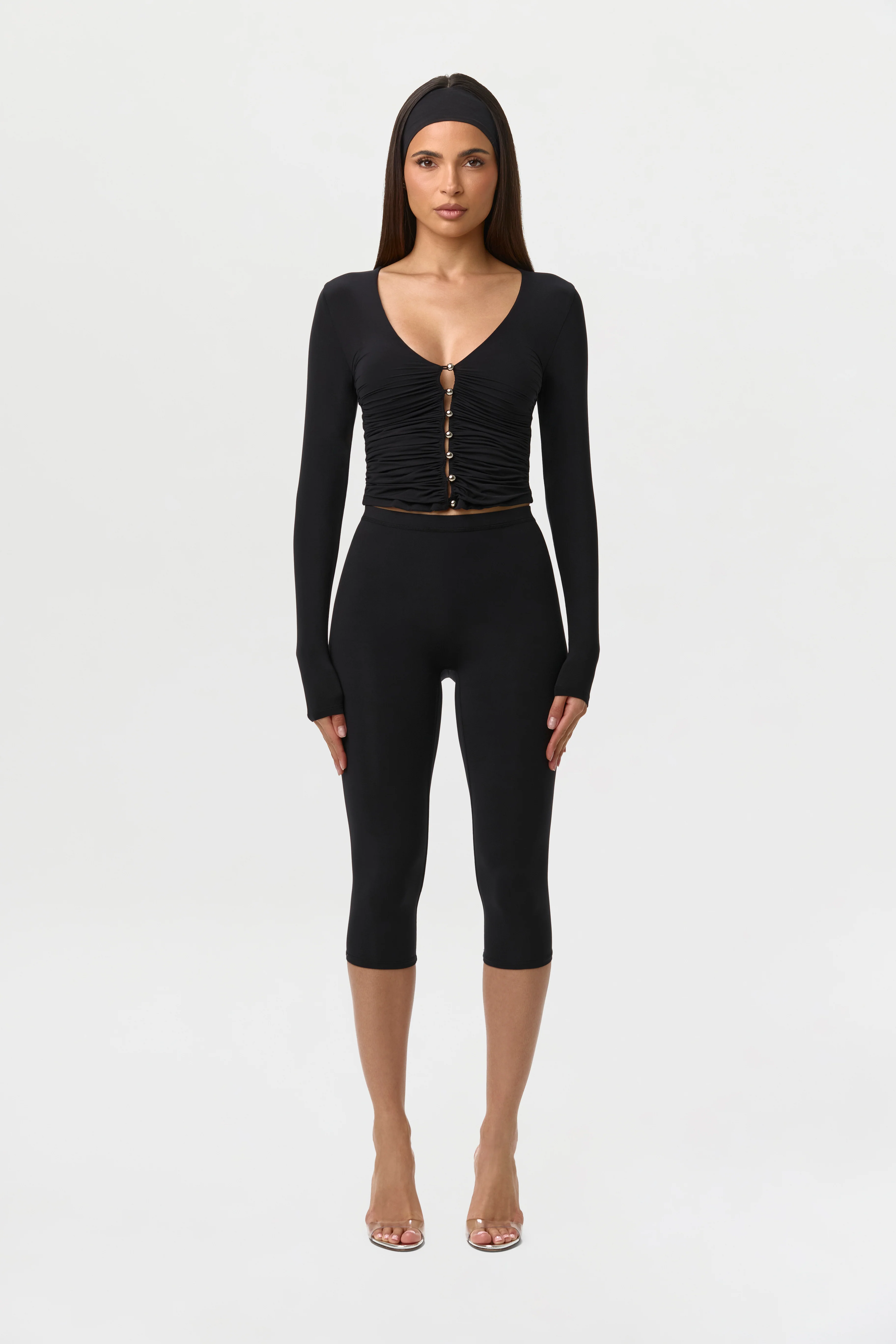 Naked Shirred Button Up Top - Image 7