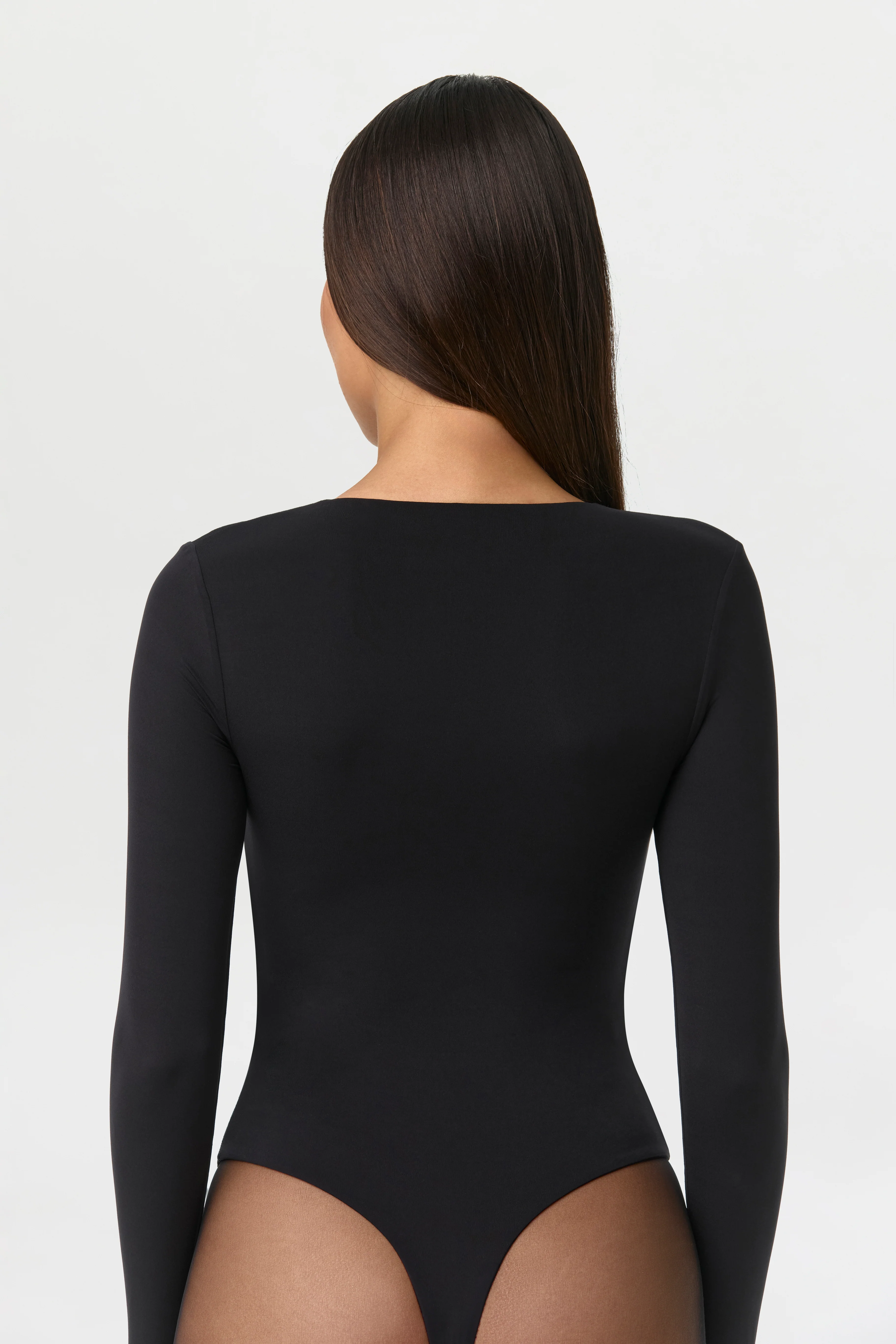 Naked Plunge Lace-Up Bodysuit - Image 8
