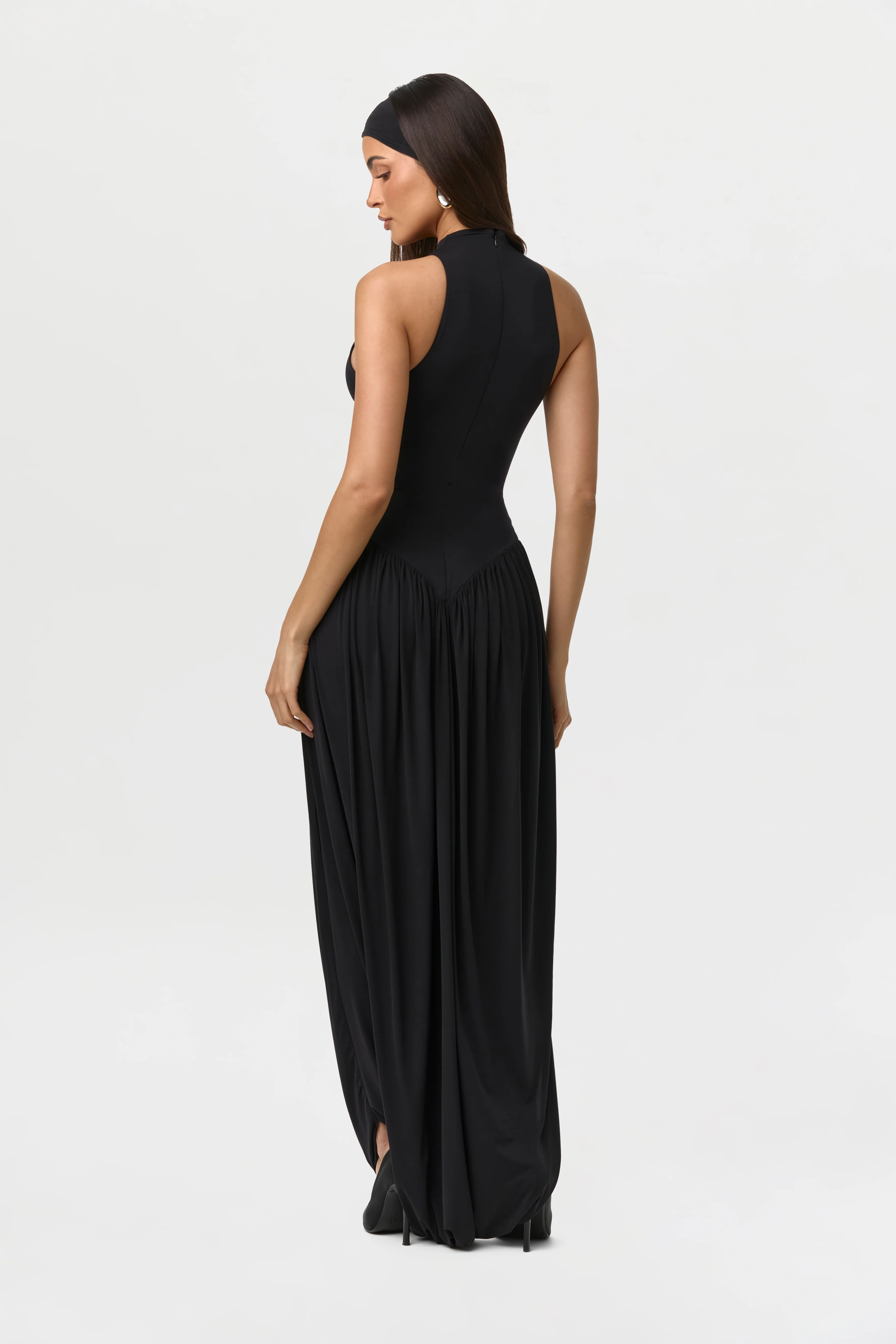 Naked Sleeveless Draped Midi Dress - Image 6