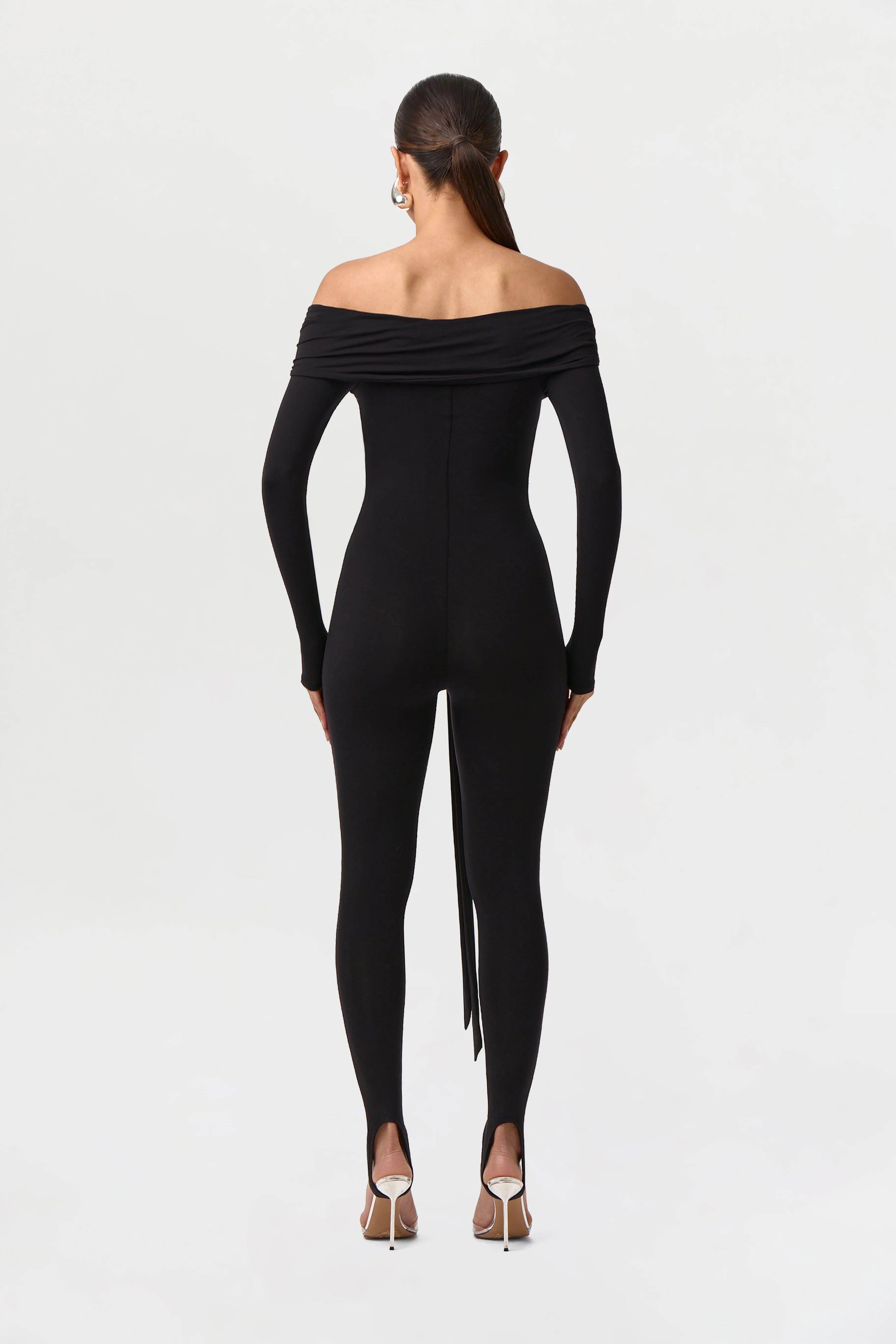 Naked Off-Shoulder Tie Jumpsuit - Image 4