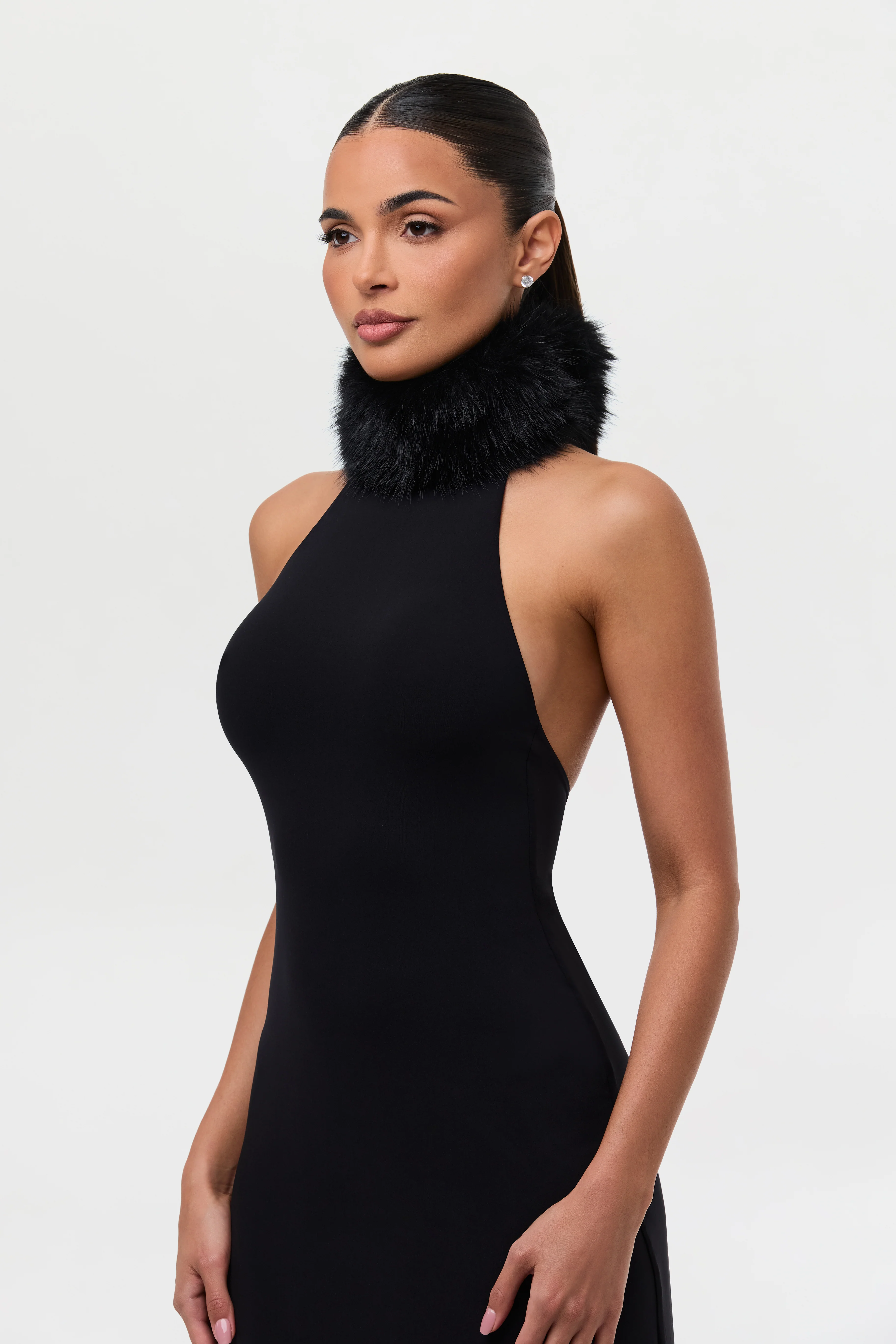 Naked Faux Fur Maxi Dress - Image 13