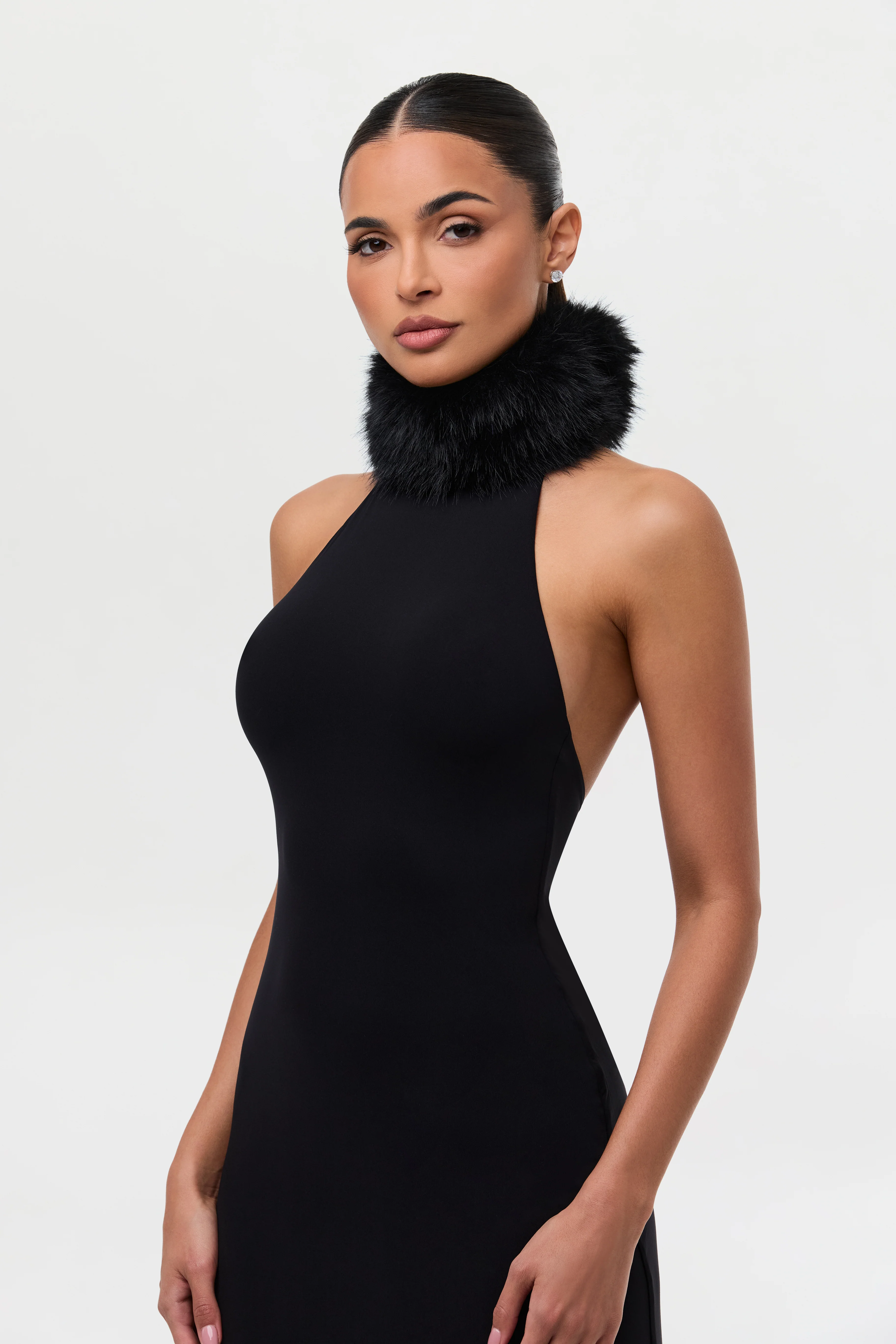 Naked Faux Fur Maxi Dress - Image 14