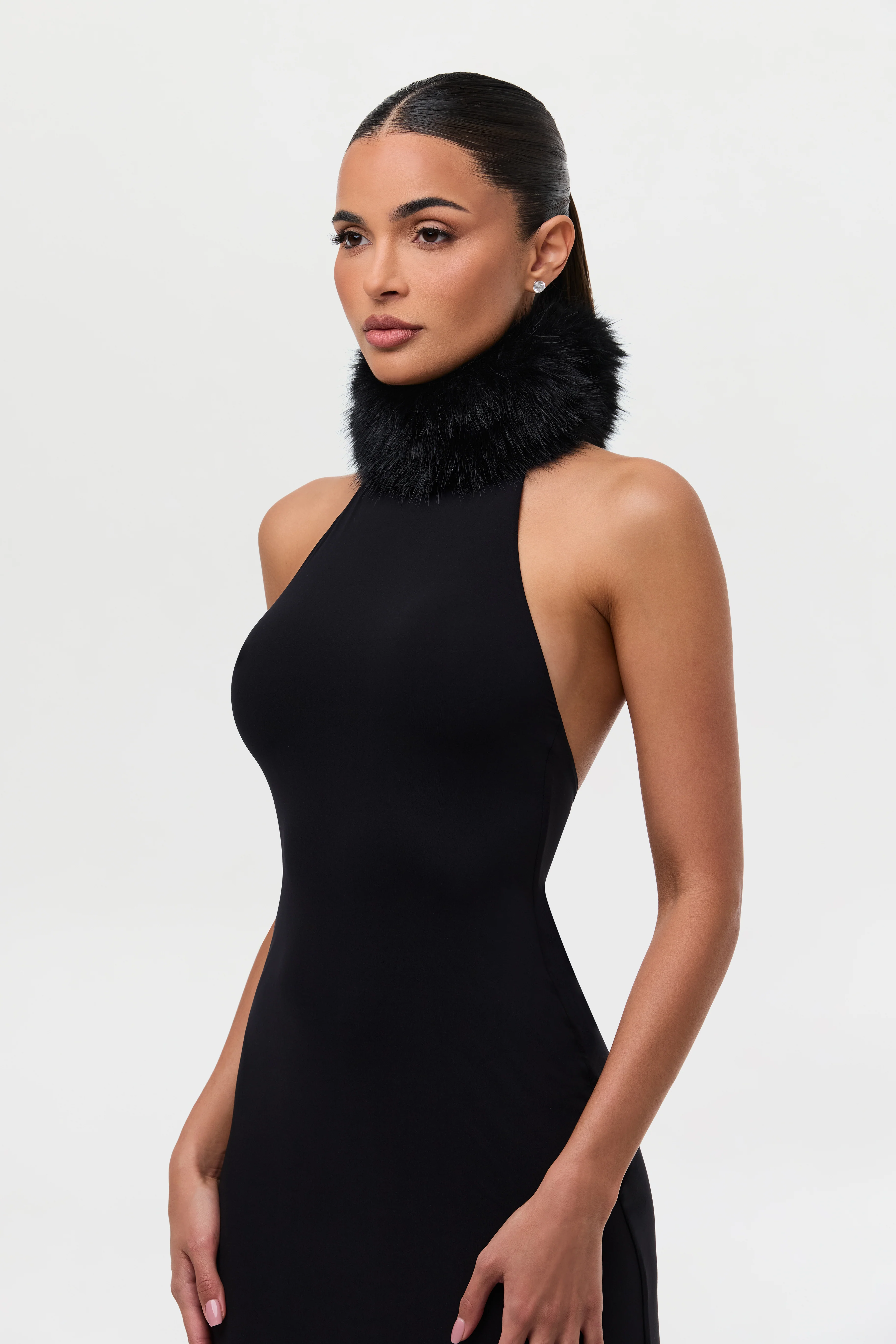 Naked Faux Fur Maxi Dress - Image 15