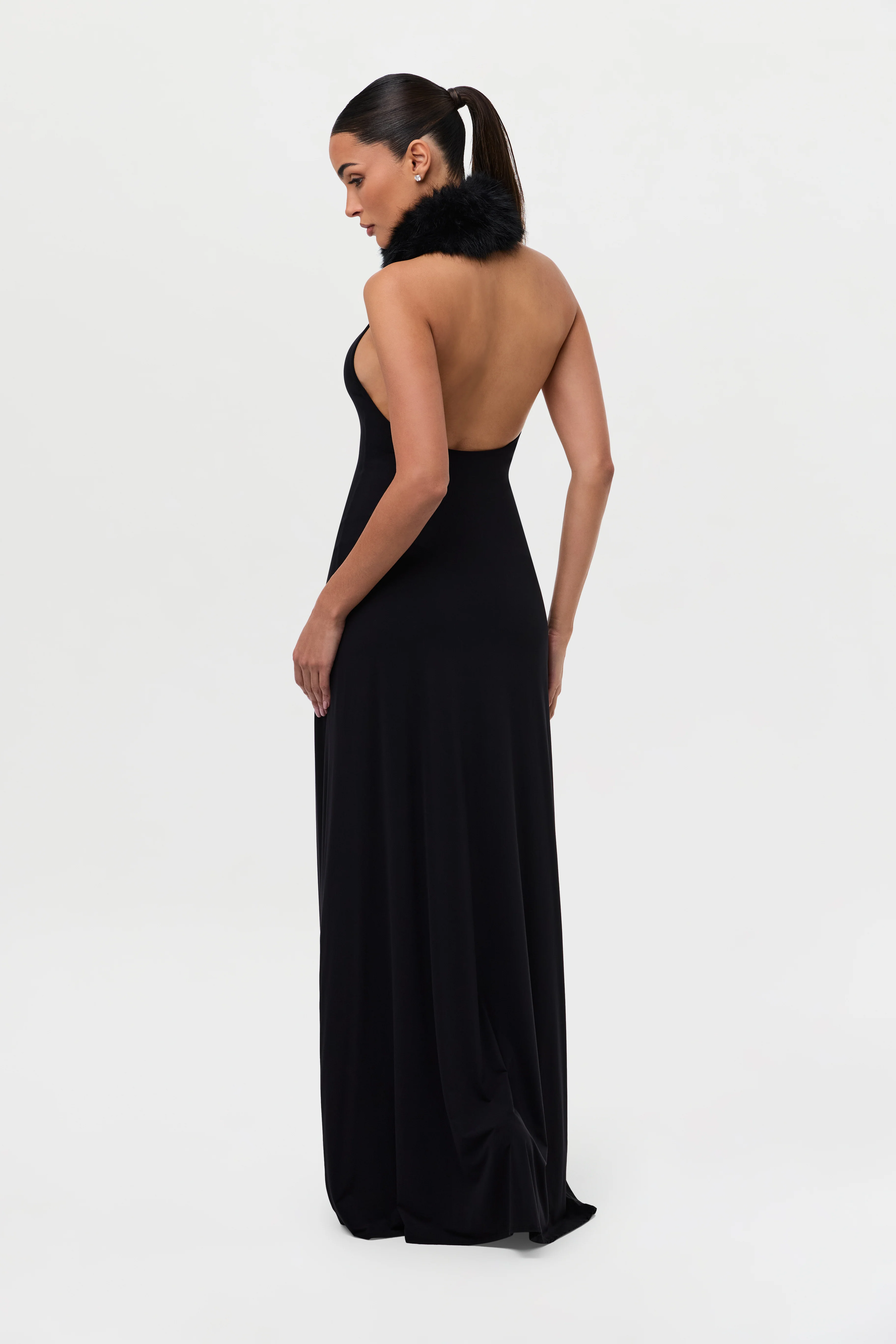 Naked Faux Fur Maxi Dress - Image 16