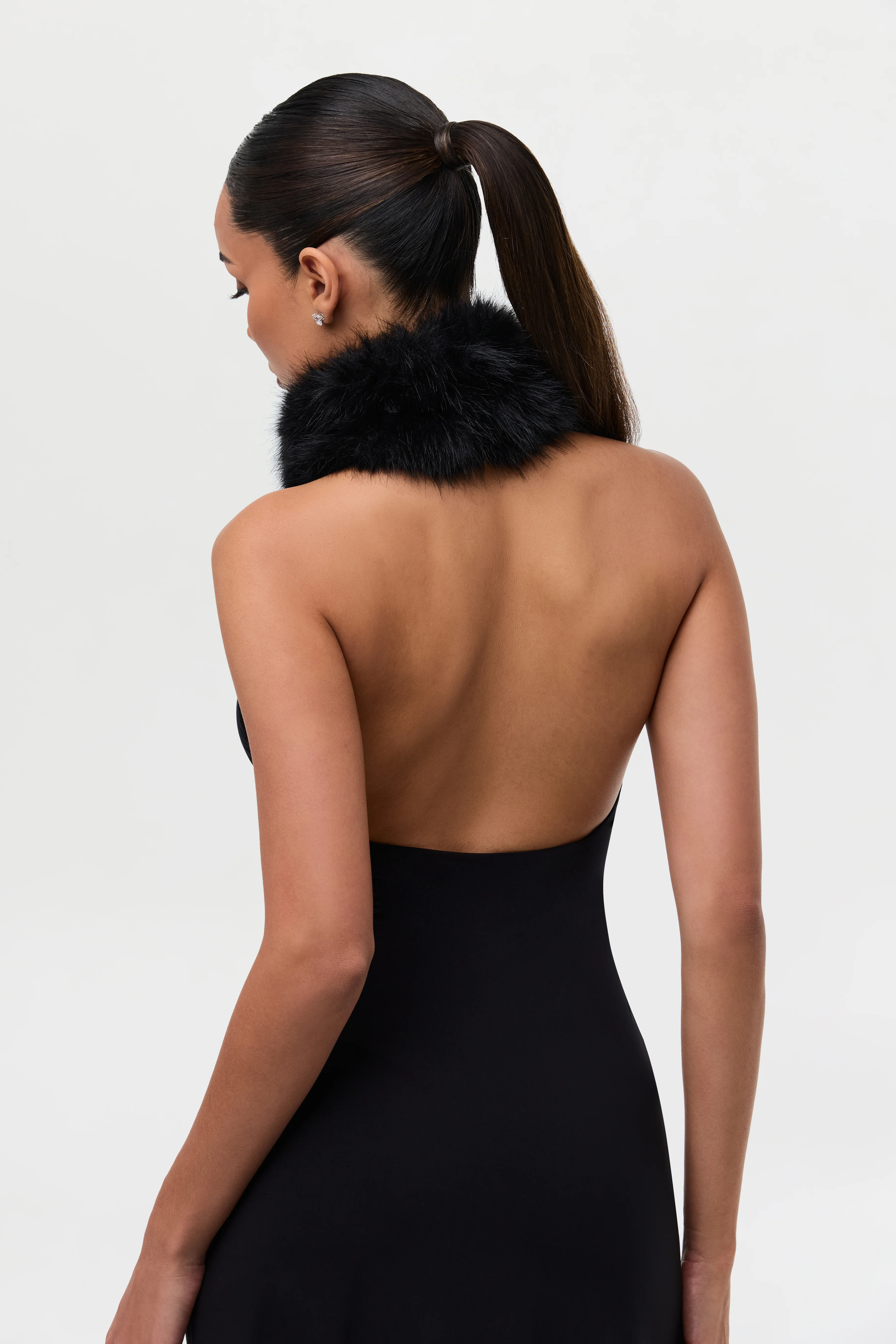 Naked Faux Fur Maxi Dress - Image 17
