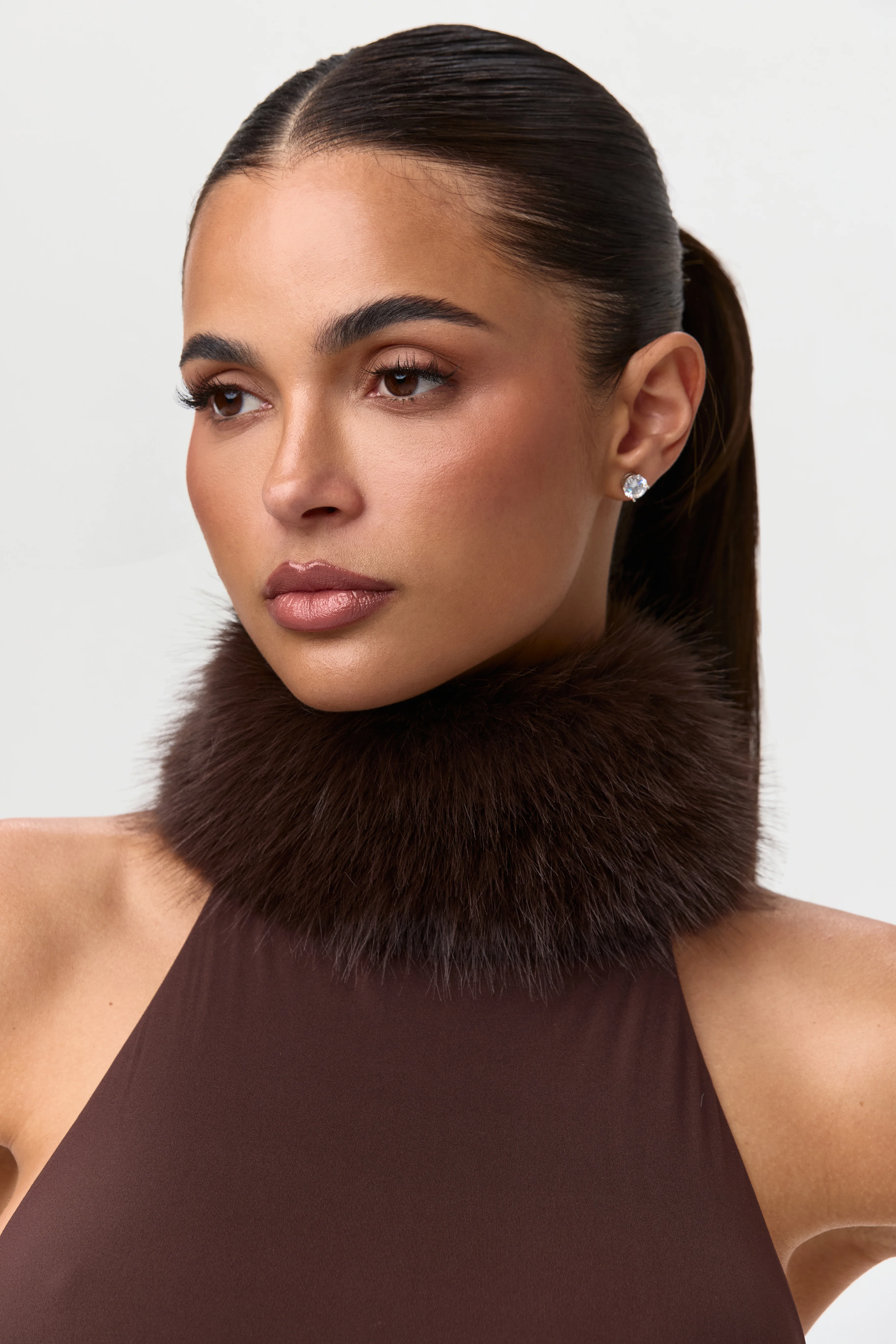 Naked Faux Fur Maxi Dress - Image 3