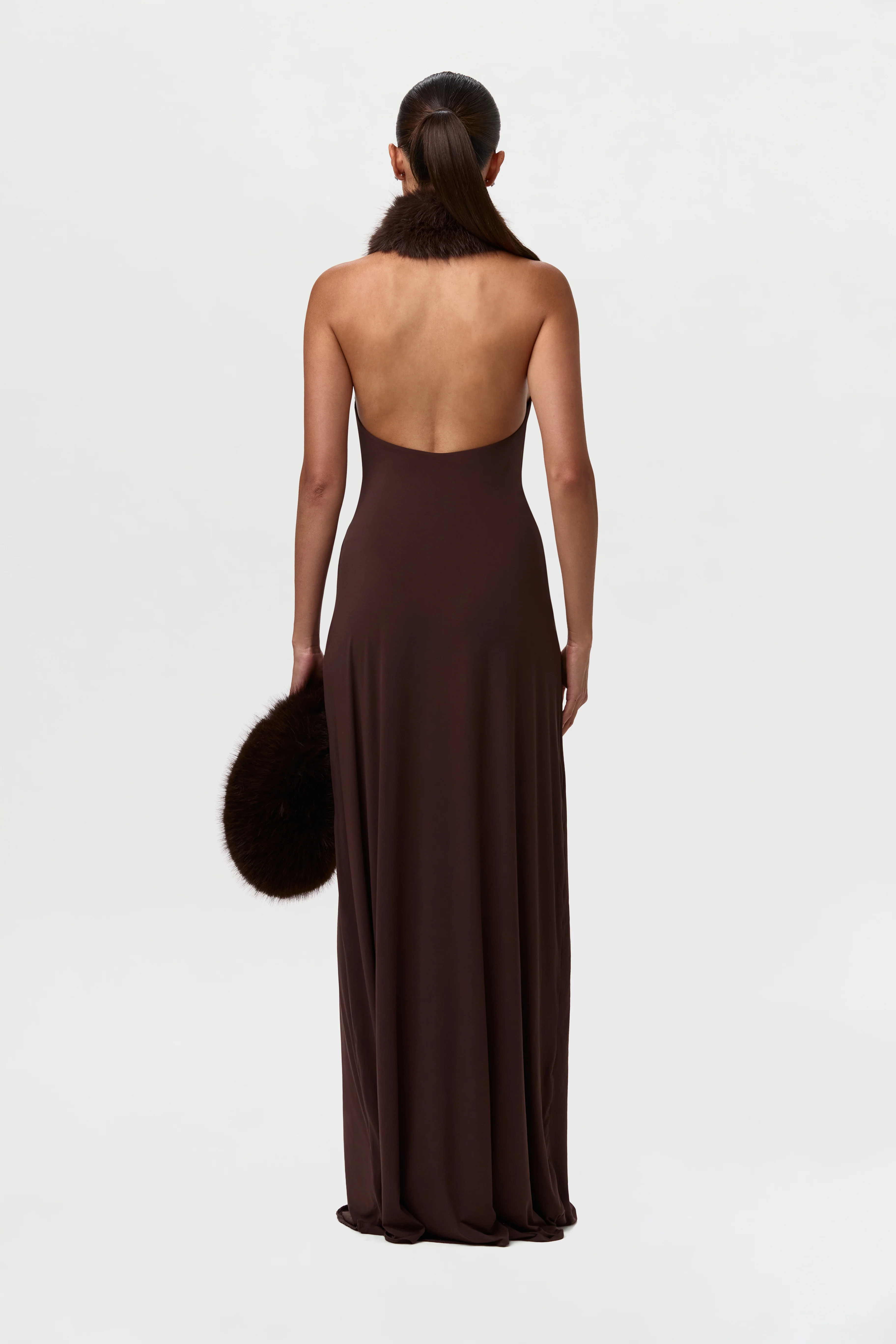 Naked Faux Fur Maxi Dress - Image 7