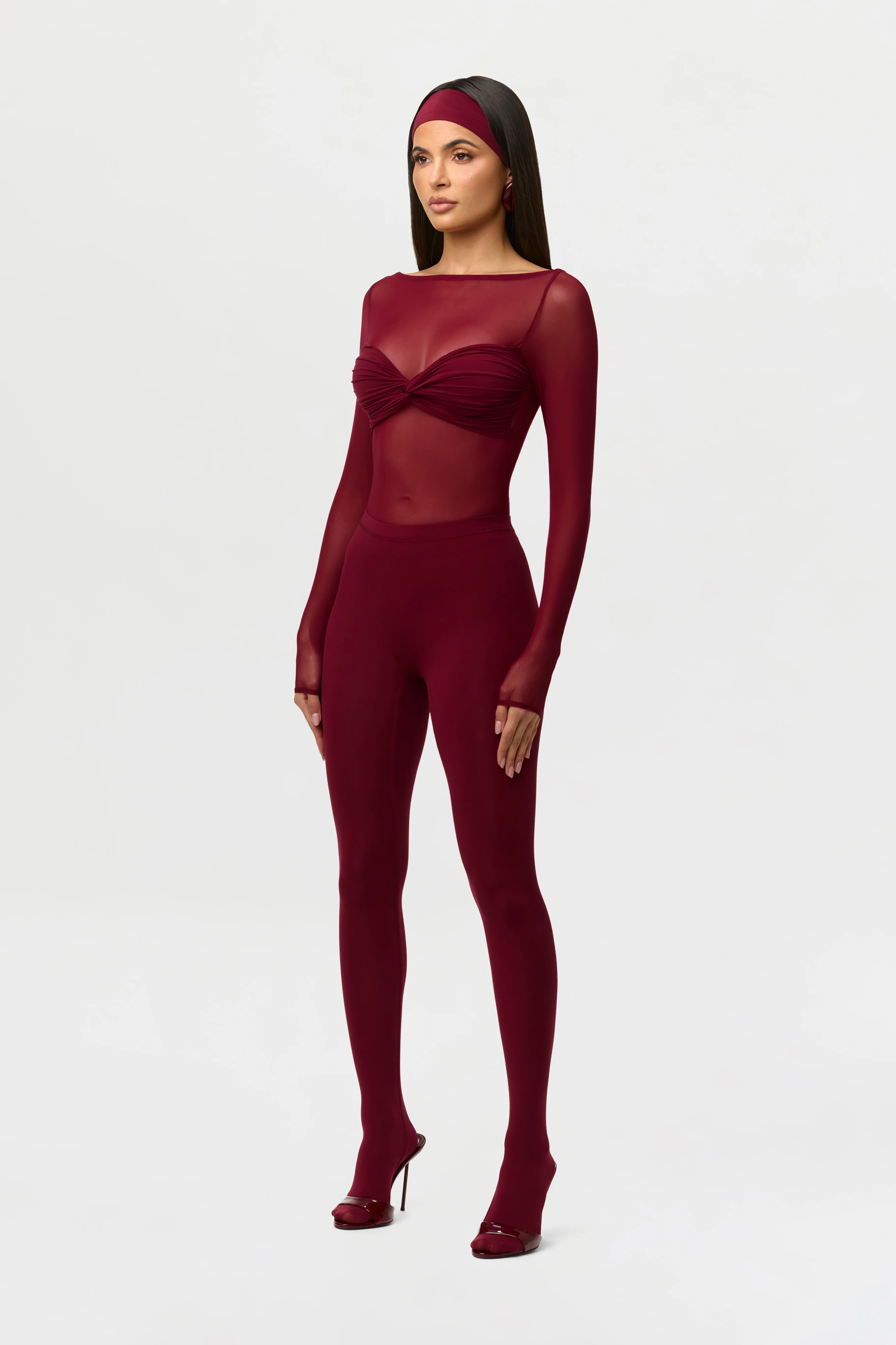 Naked Mesh Boatneck Bodysuit - Image 3