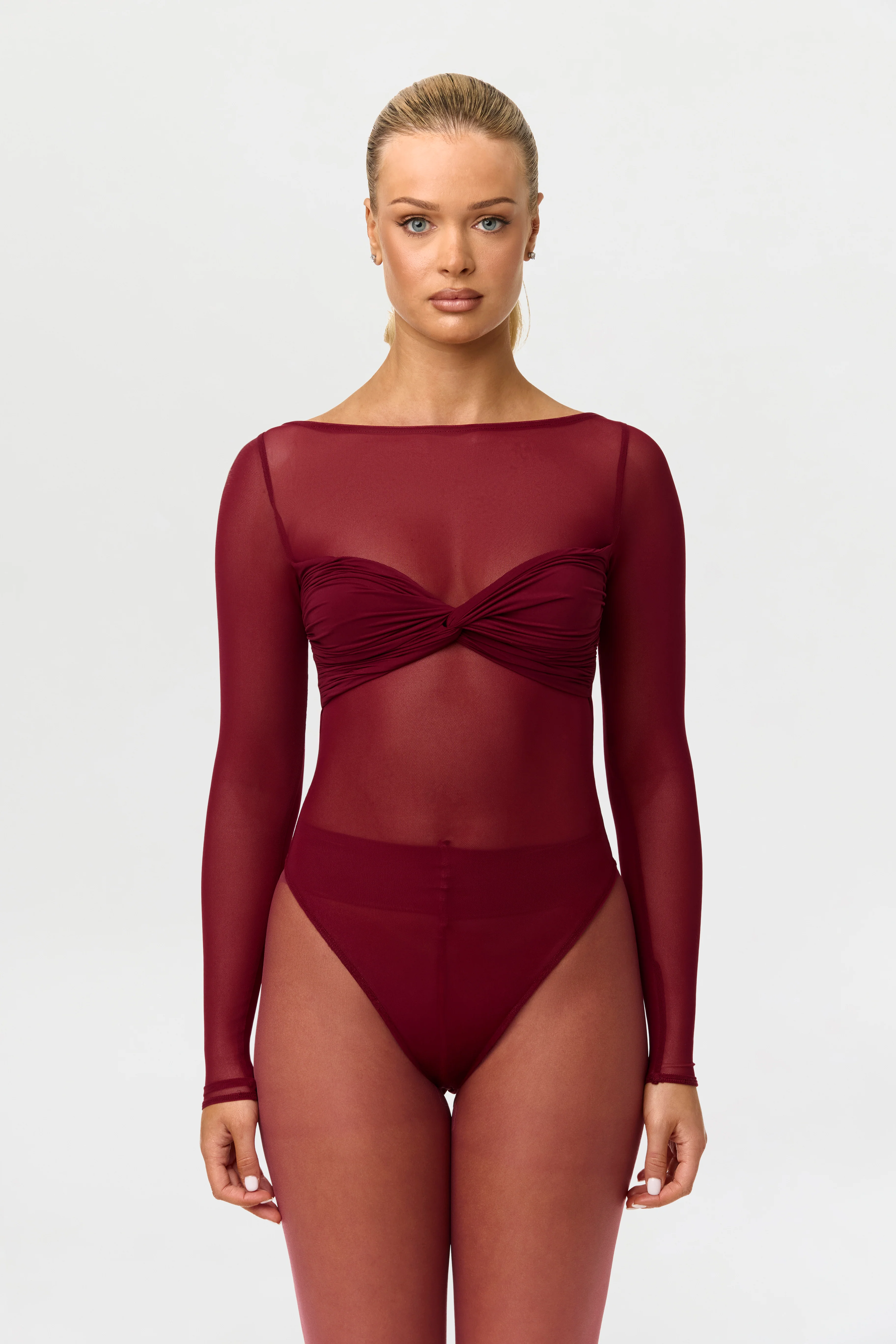 Naked Mesh Boatneck Bodysuit - Image 4