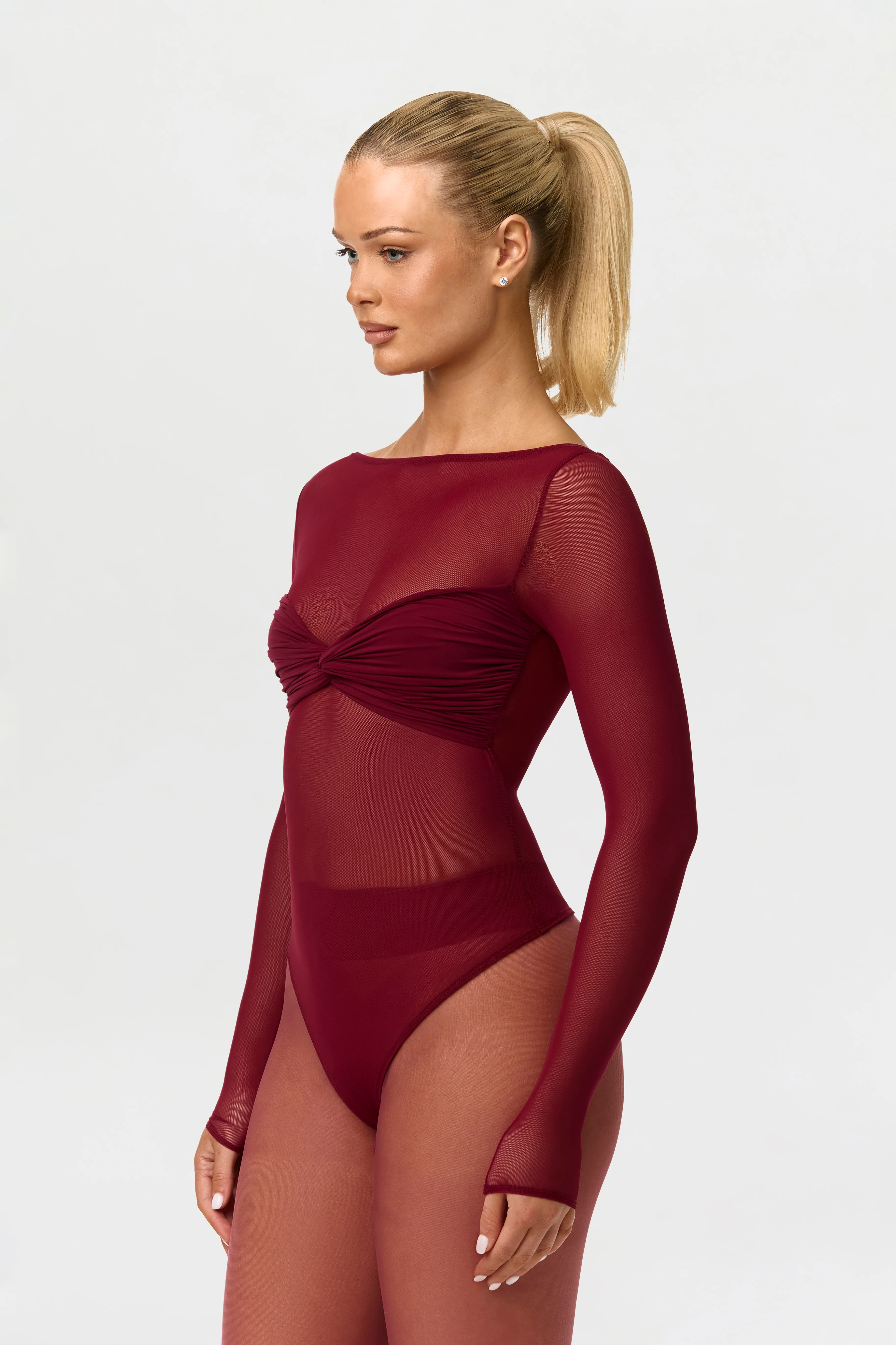 Naked Mesh Boatneck Bodysuit - Image 5