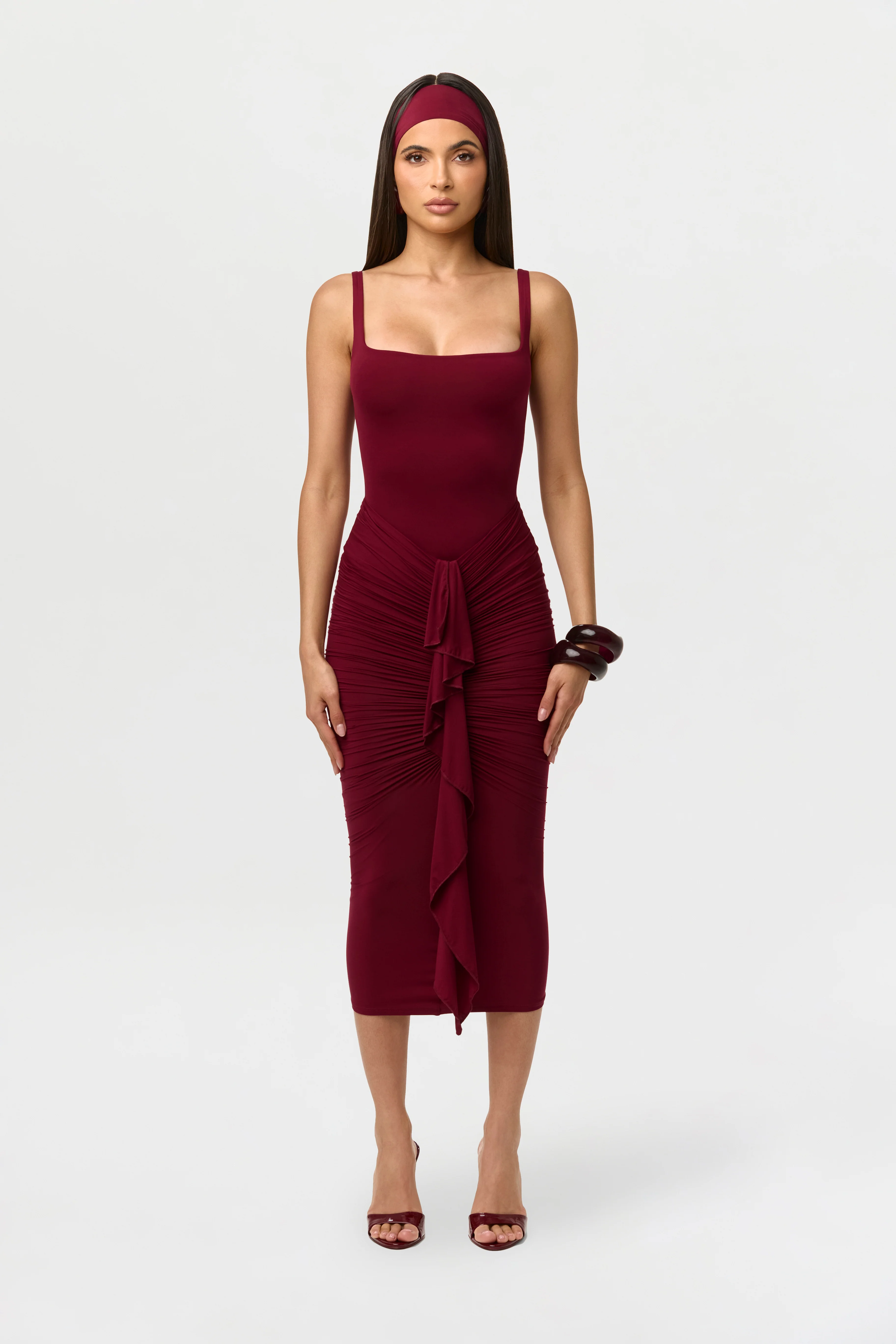 Naked Drape Midi Skirt - Image 6