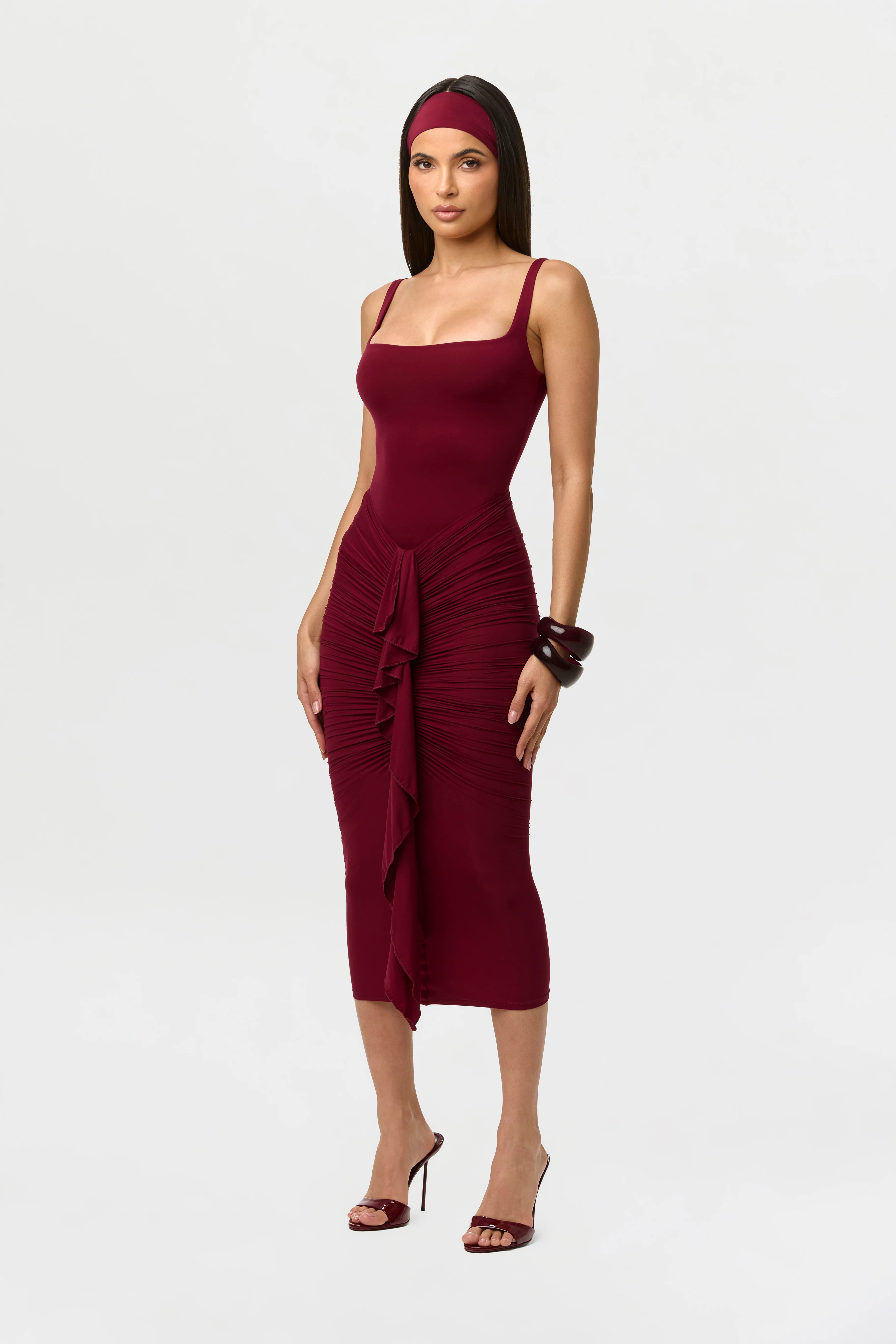 Naked Drape Midi Skirt - Image 8