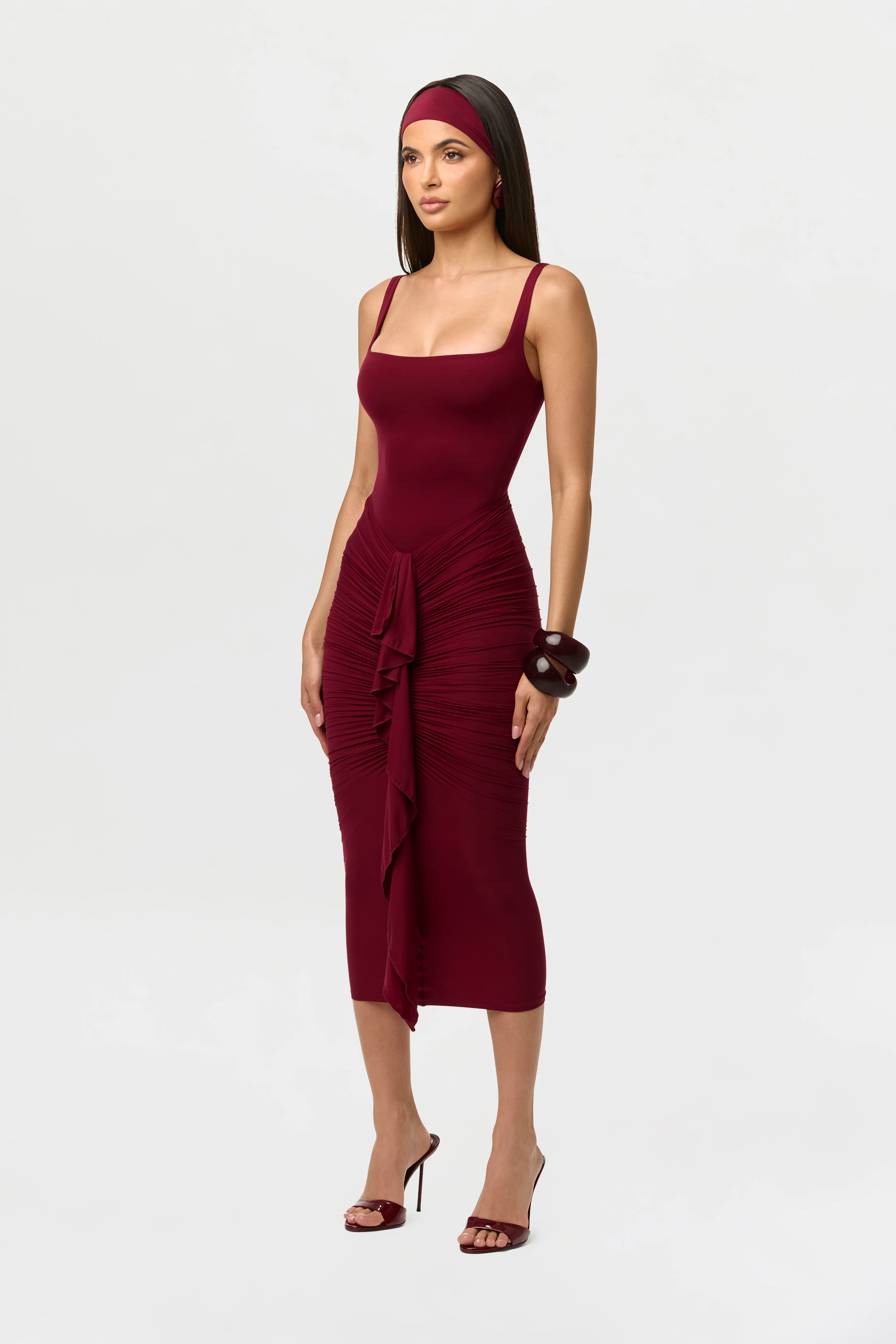 Naked Drape Midi Skirt - Image 9