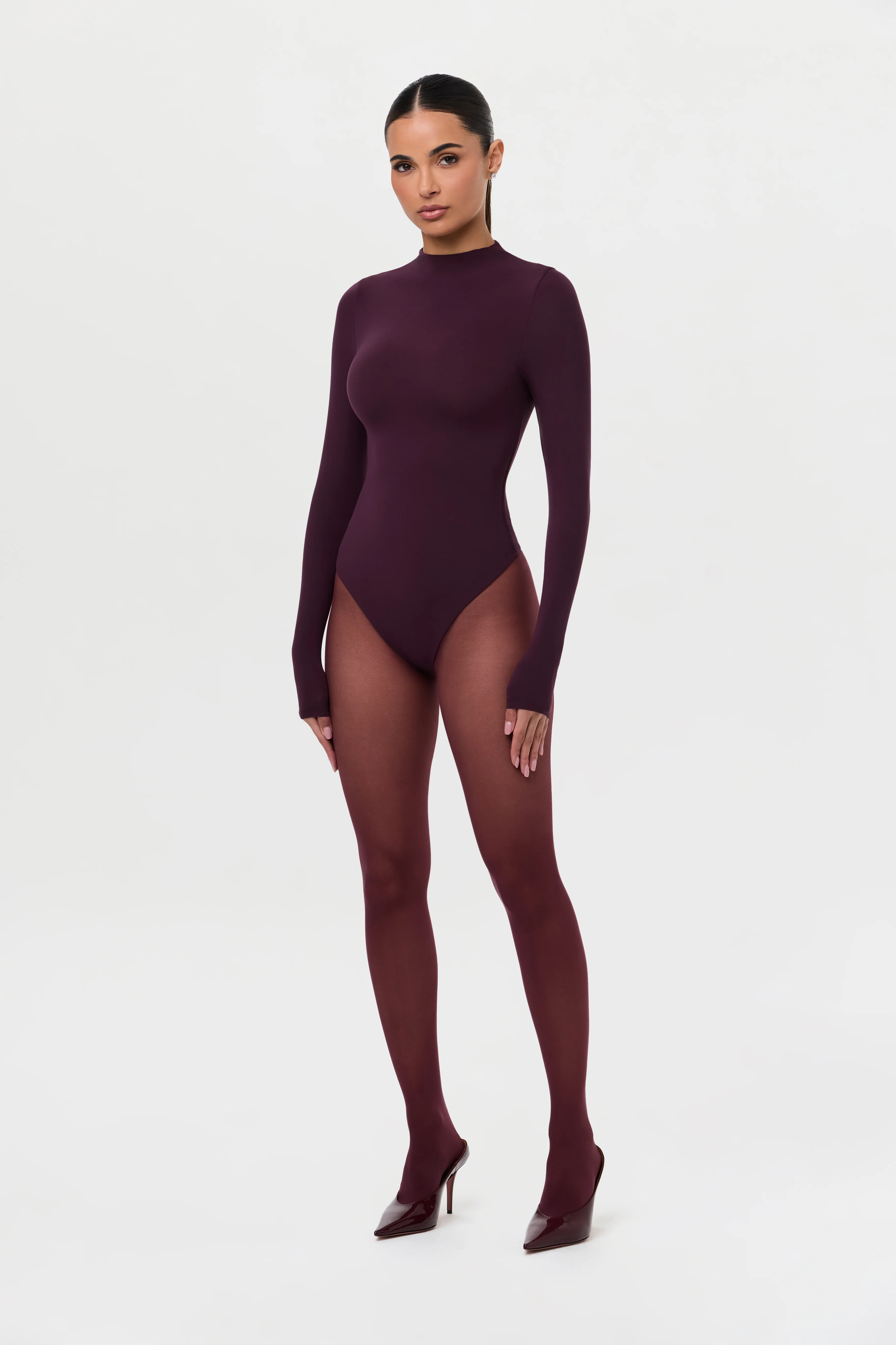 Naked Mock Neck Bodysuit - Image 29