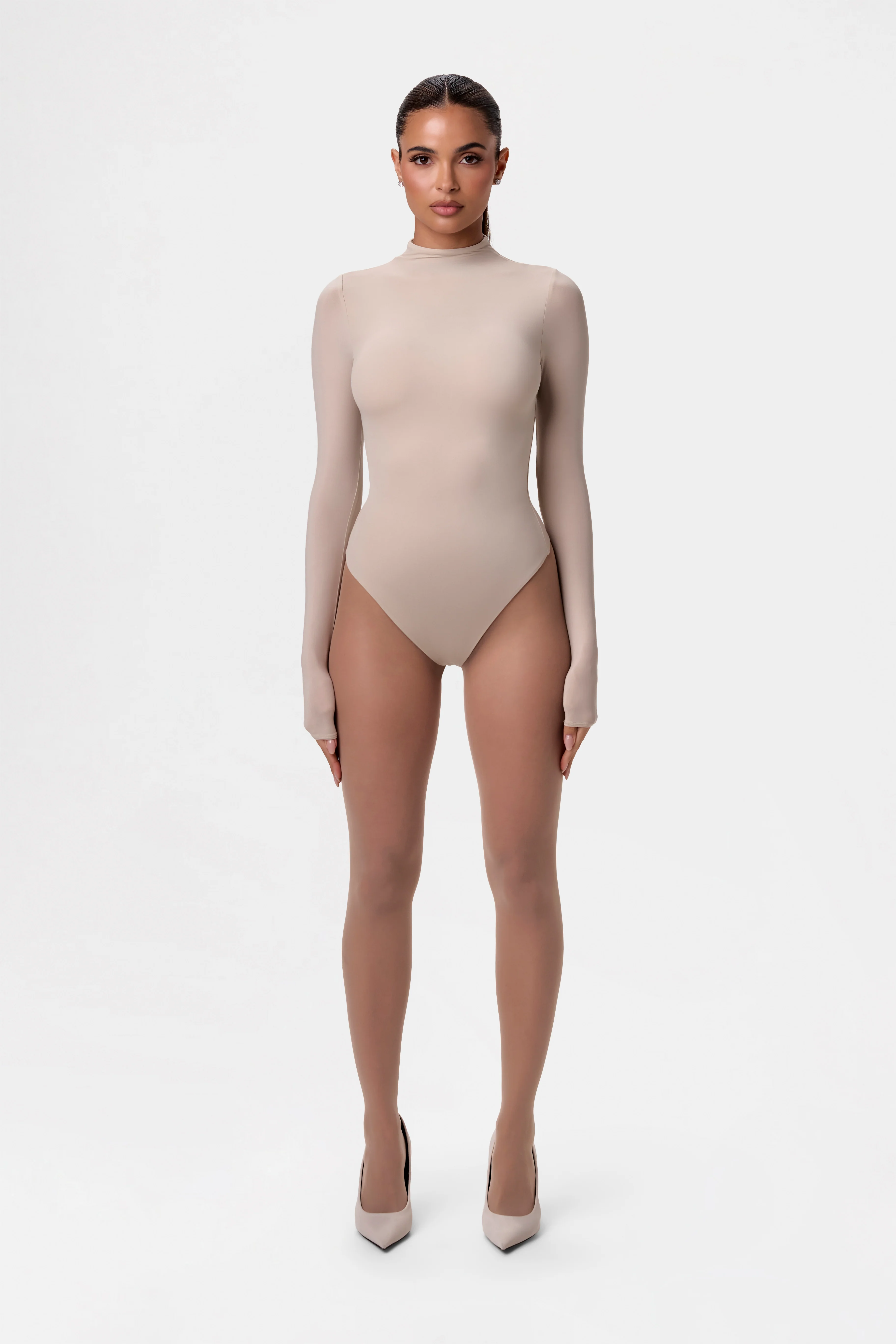 Naked Mock Neck Bodysuit - Image 33