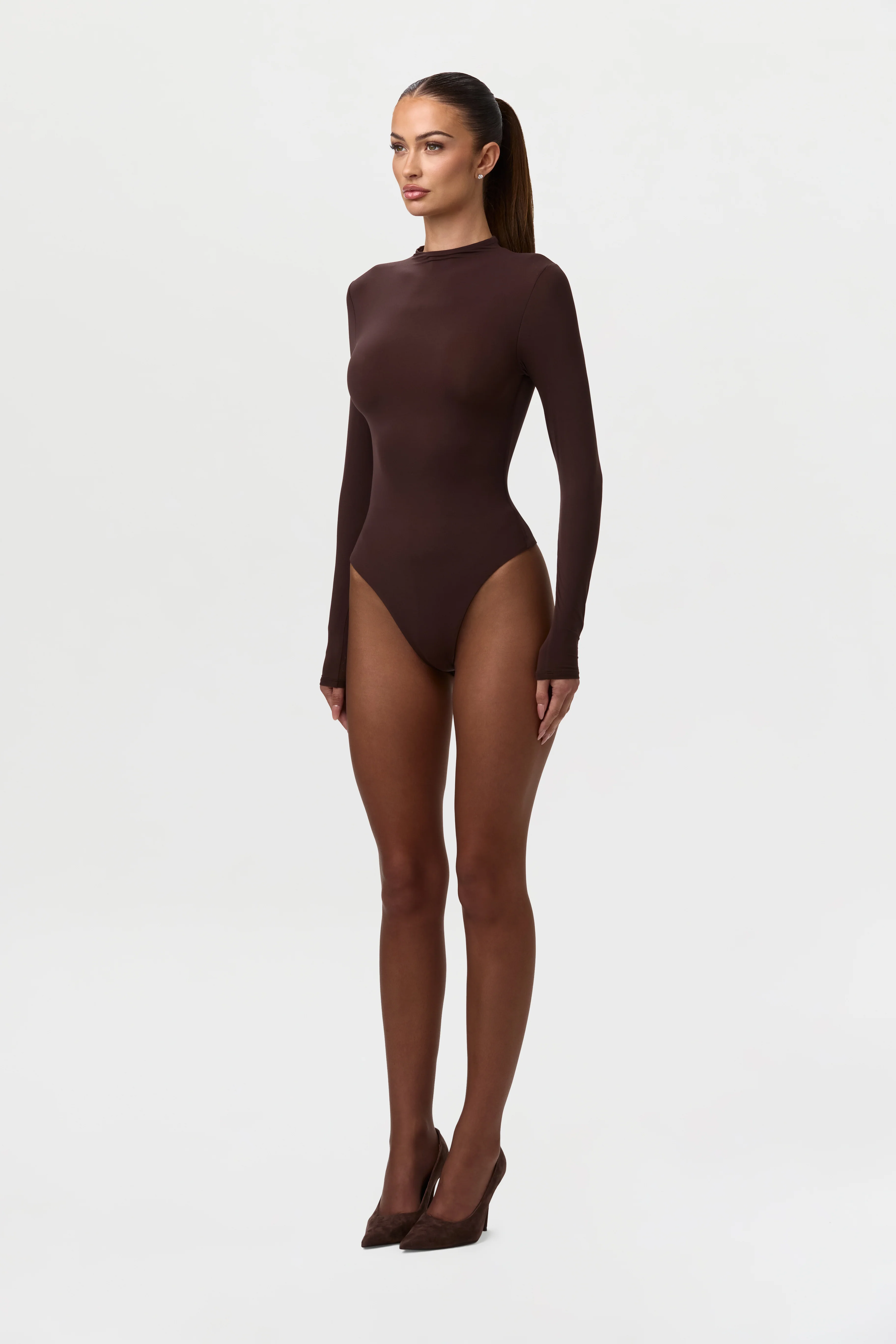 Naked Mock Neck Bodysuit - Image 43