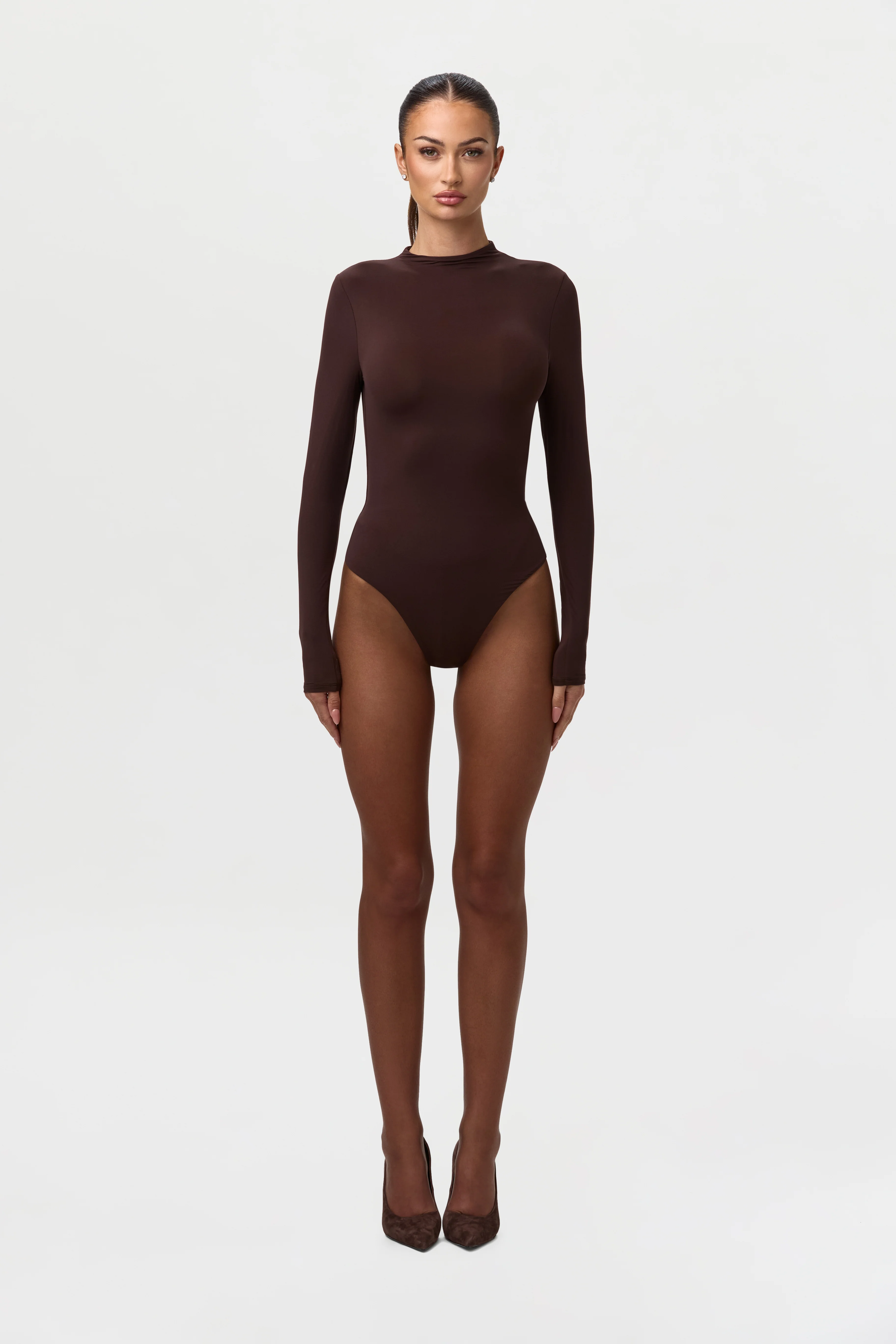 Naked Mock Neck Bodysuit - Image 44