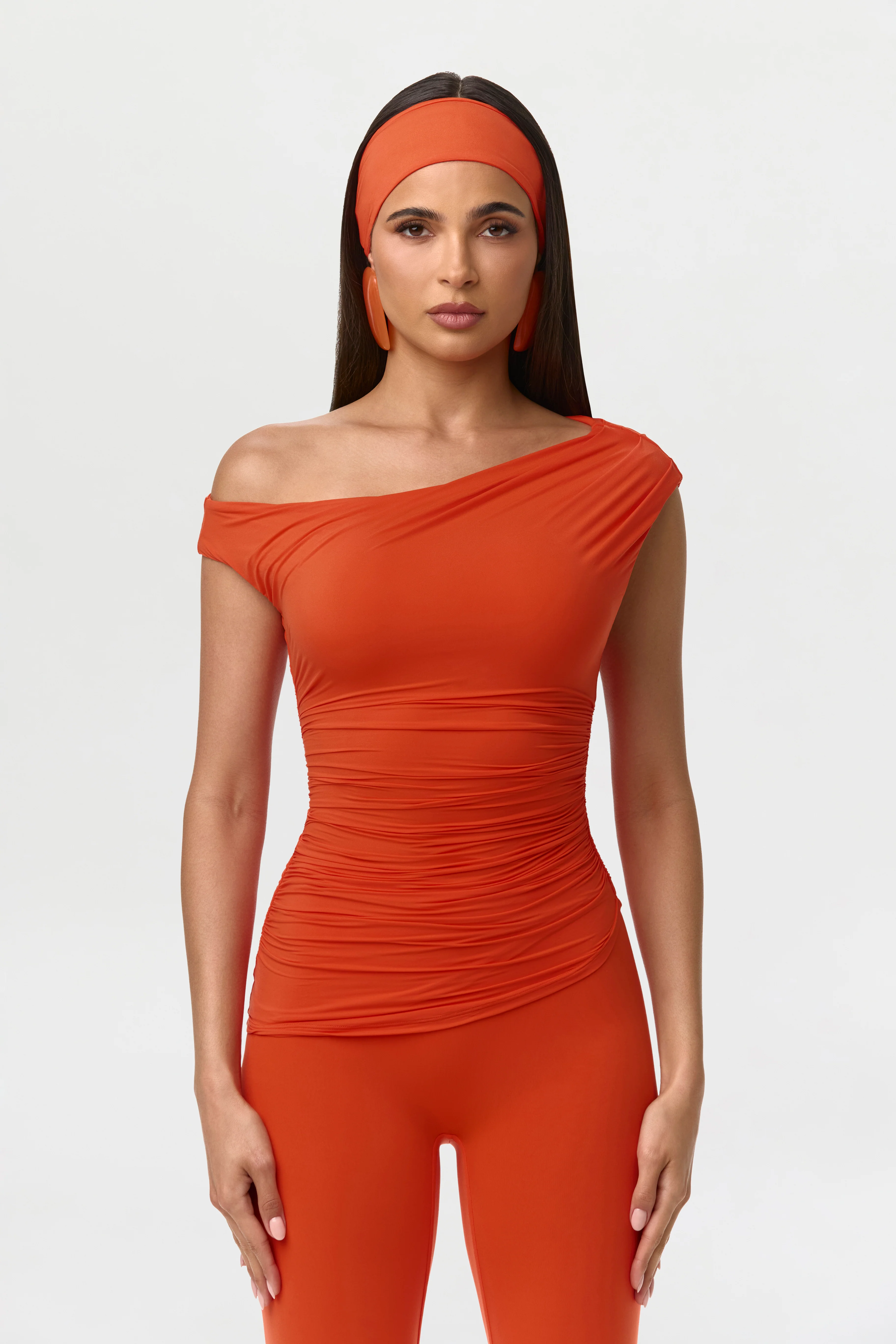 Naked Off-Shoulder Ruched Top - Image 11