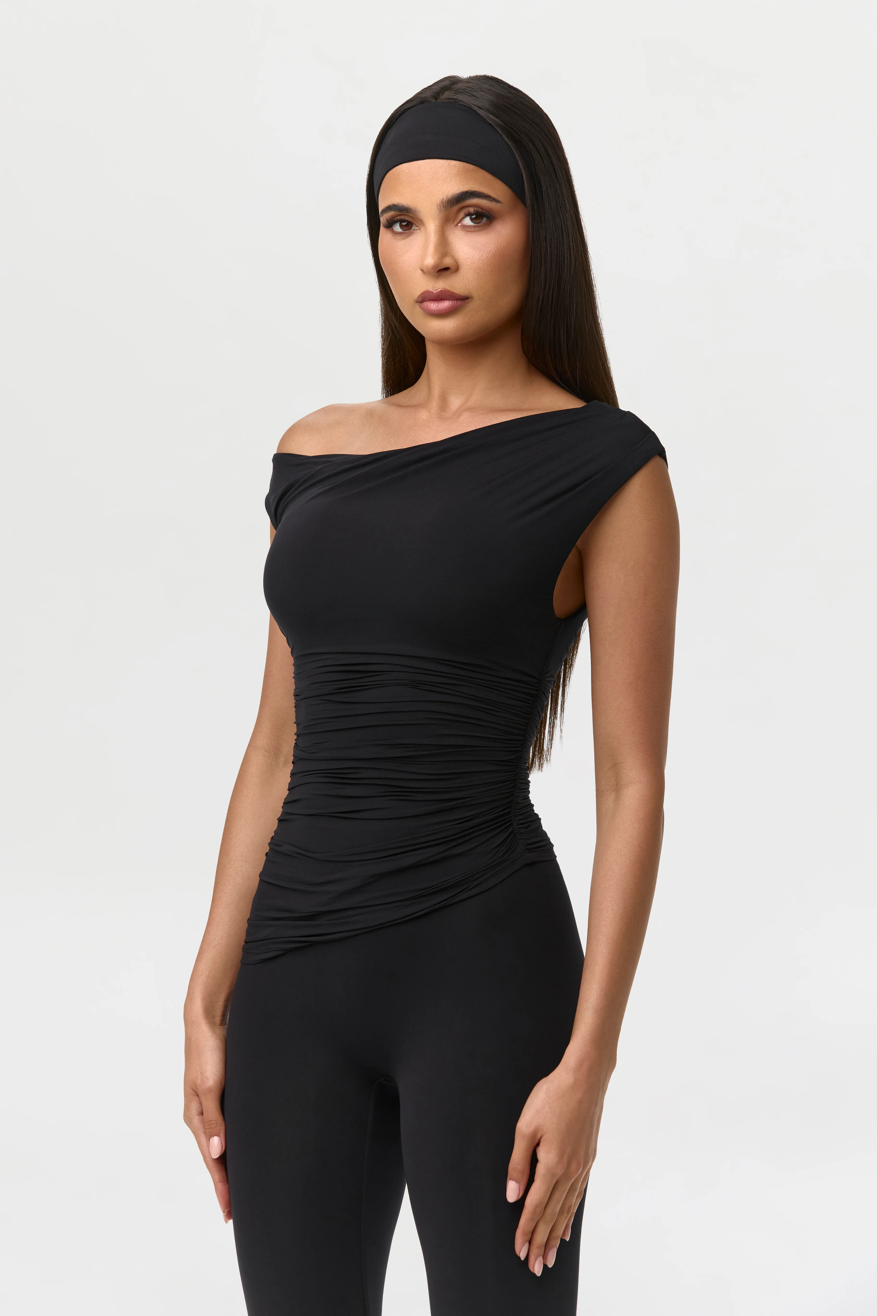 Naked Off-Shoulder Ruched Top - Image 3