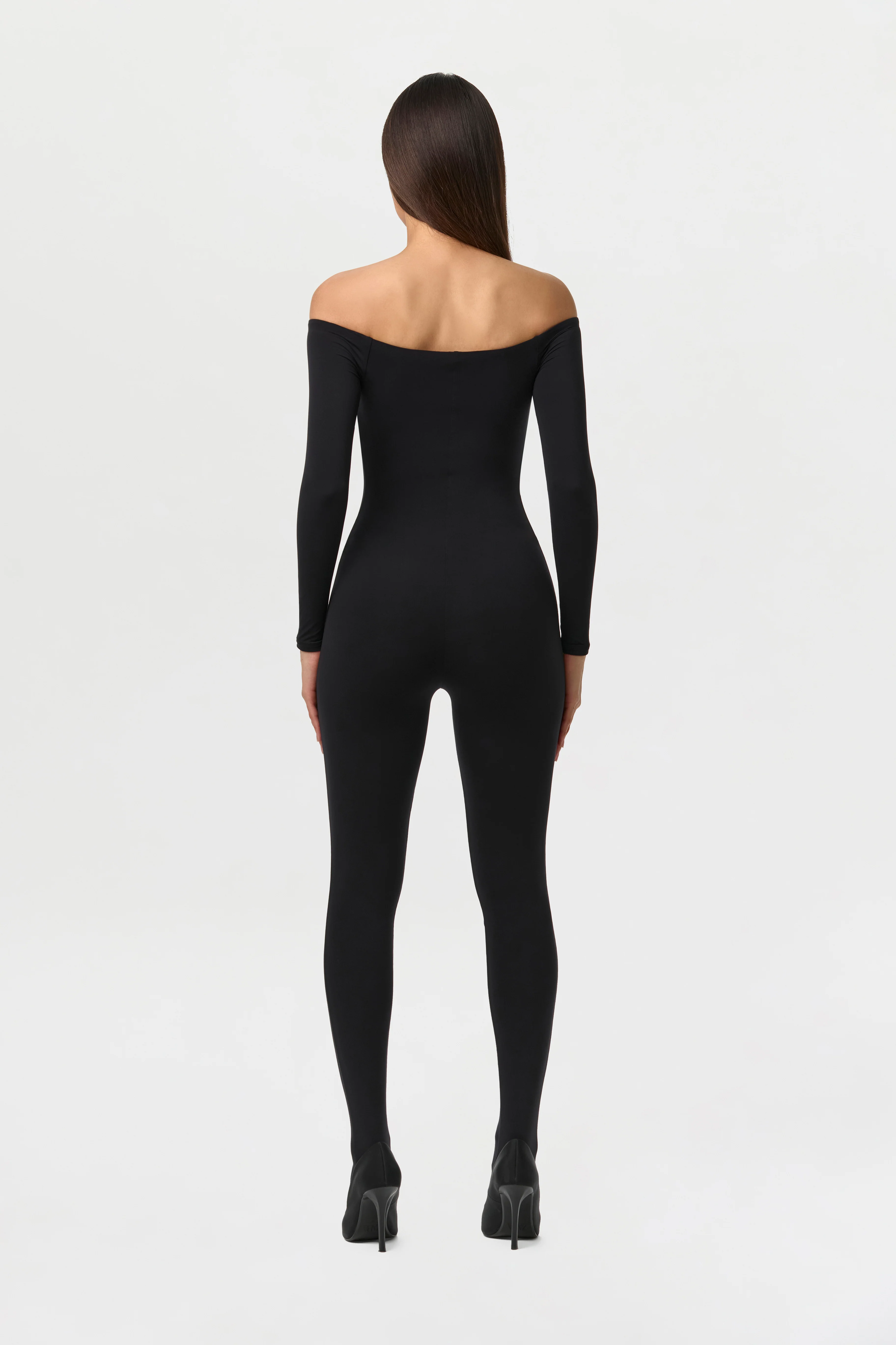 Naked Off-Shoulder Closed Toe Jumpsuit - Image 4