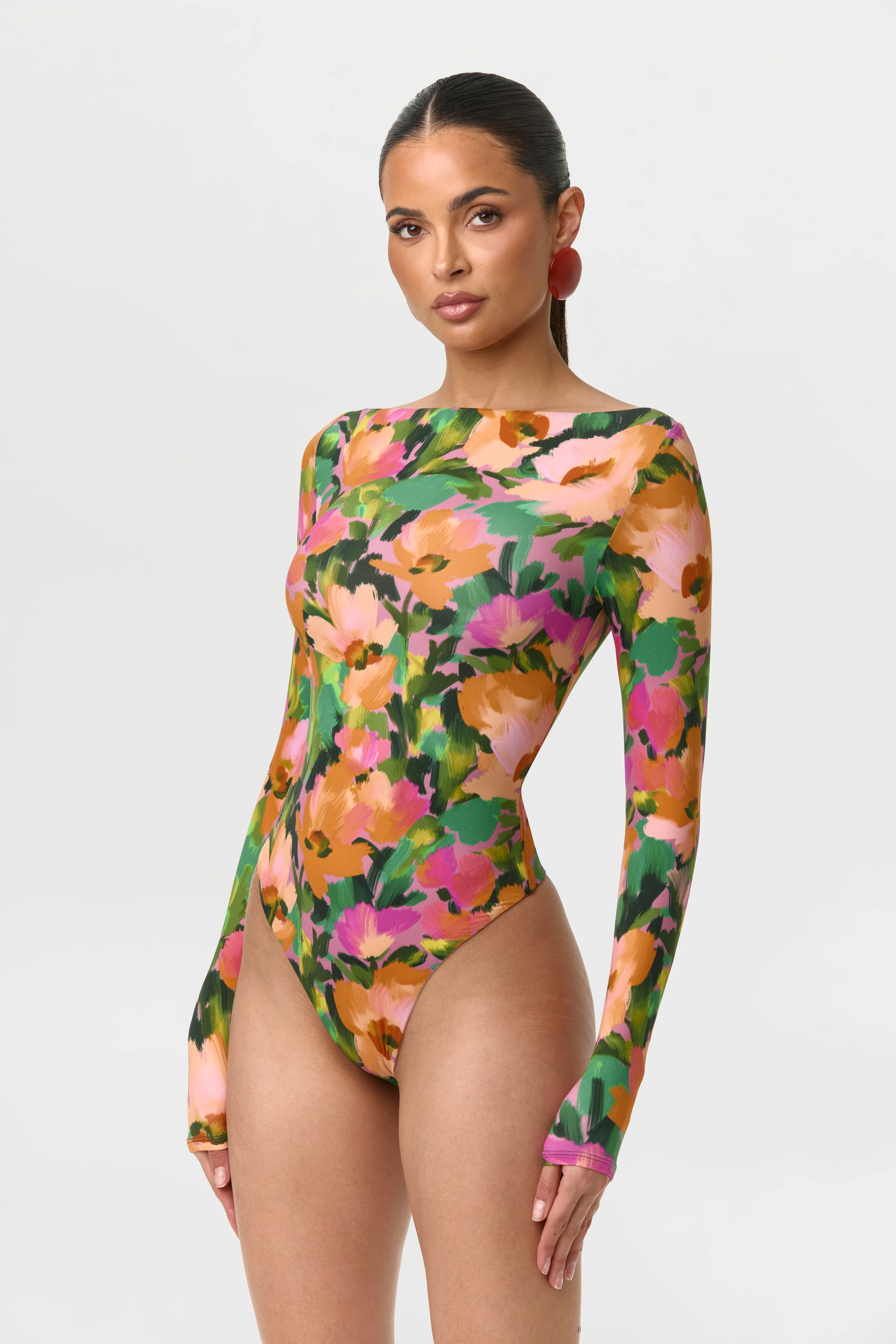Naked Print Boatneck Bodysuit - Image 3
