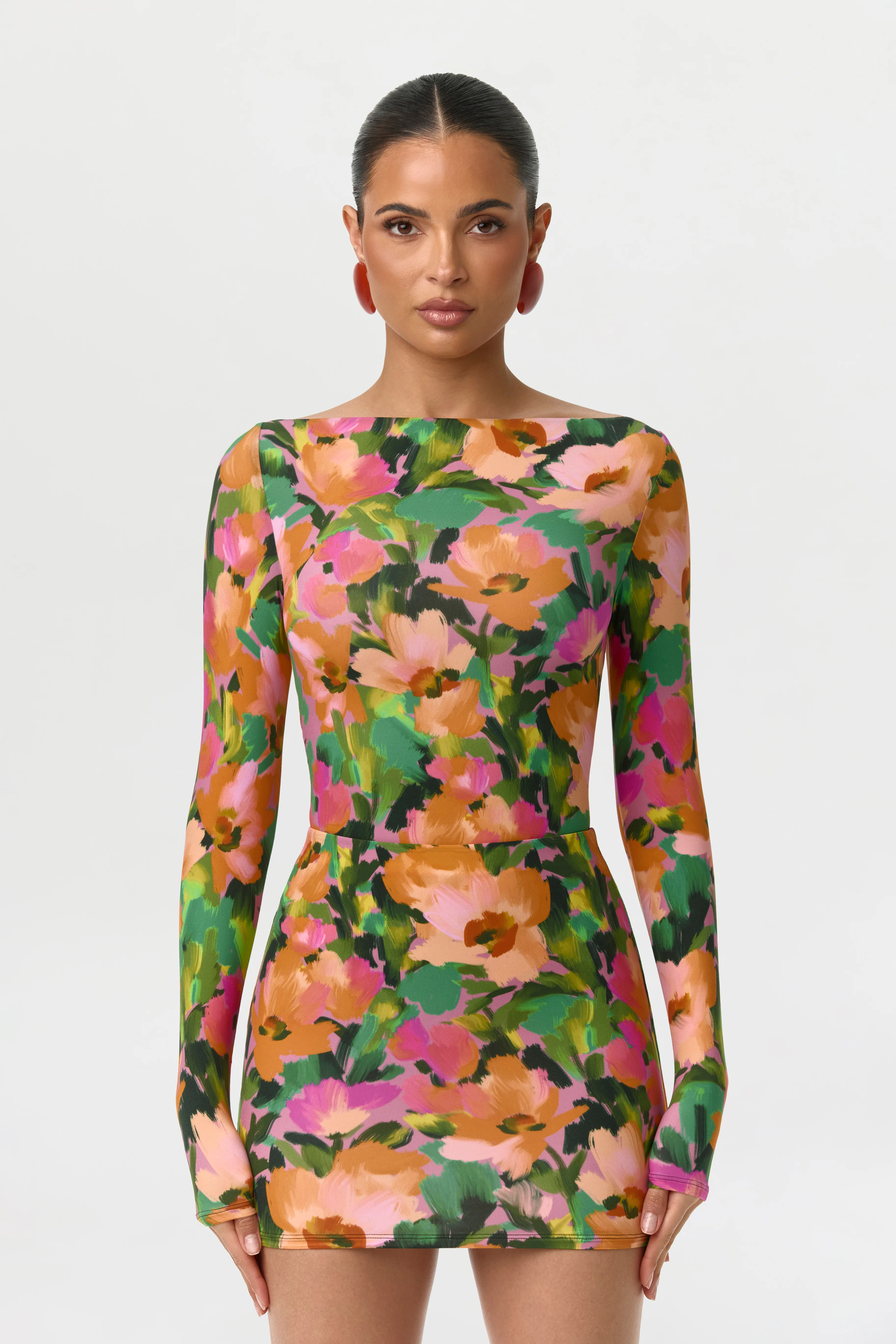 Naked Print Boatneck Bodysuit - Image 4