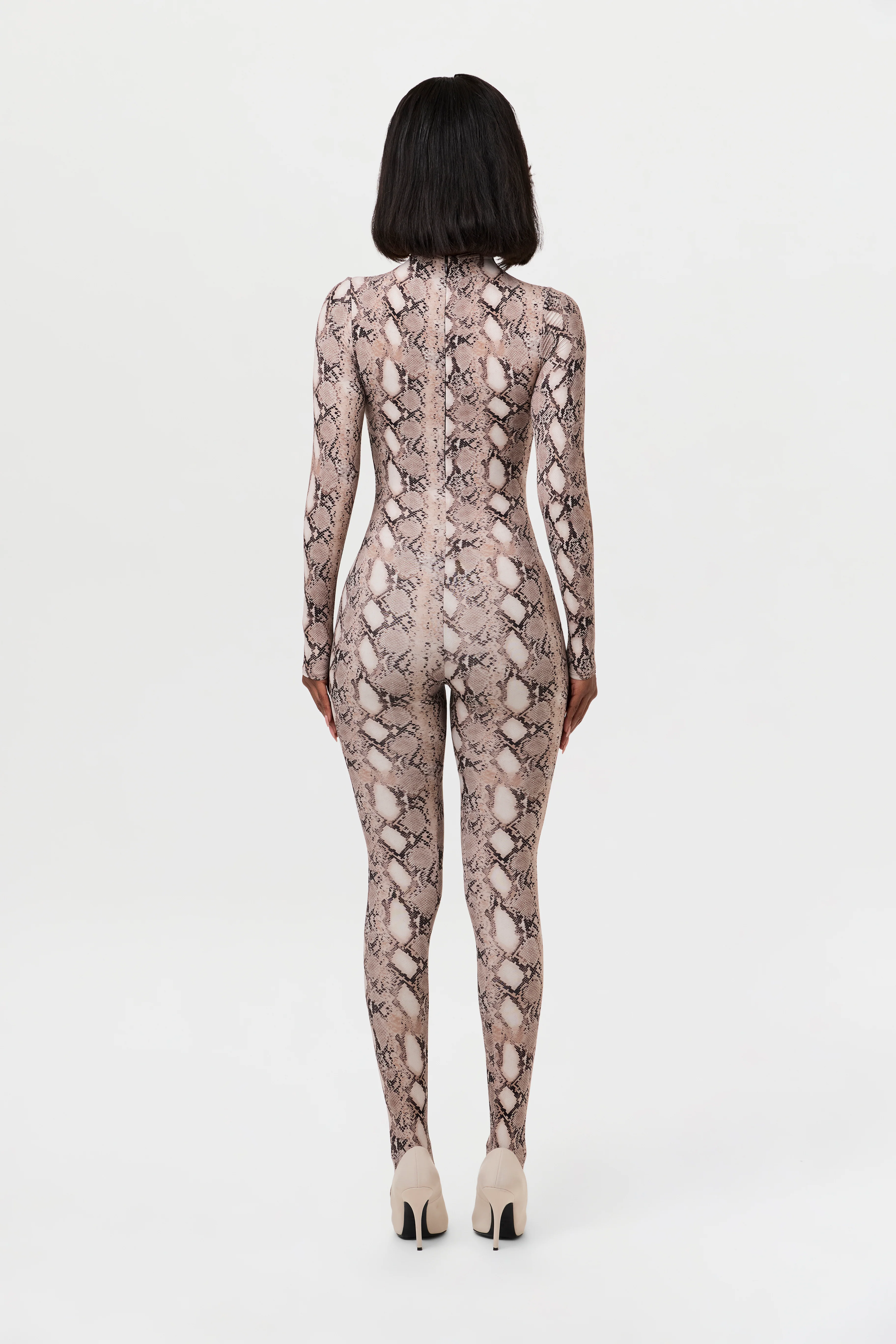 Naked Print Closed Toe Jumpsuit Petite - Image 27