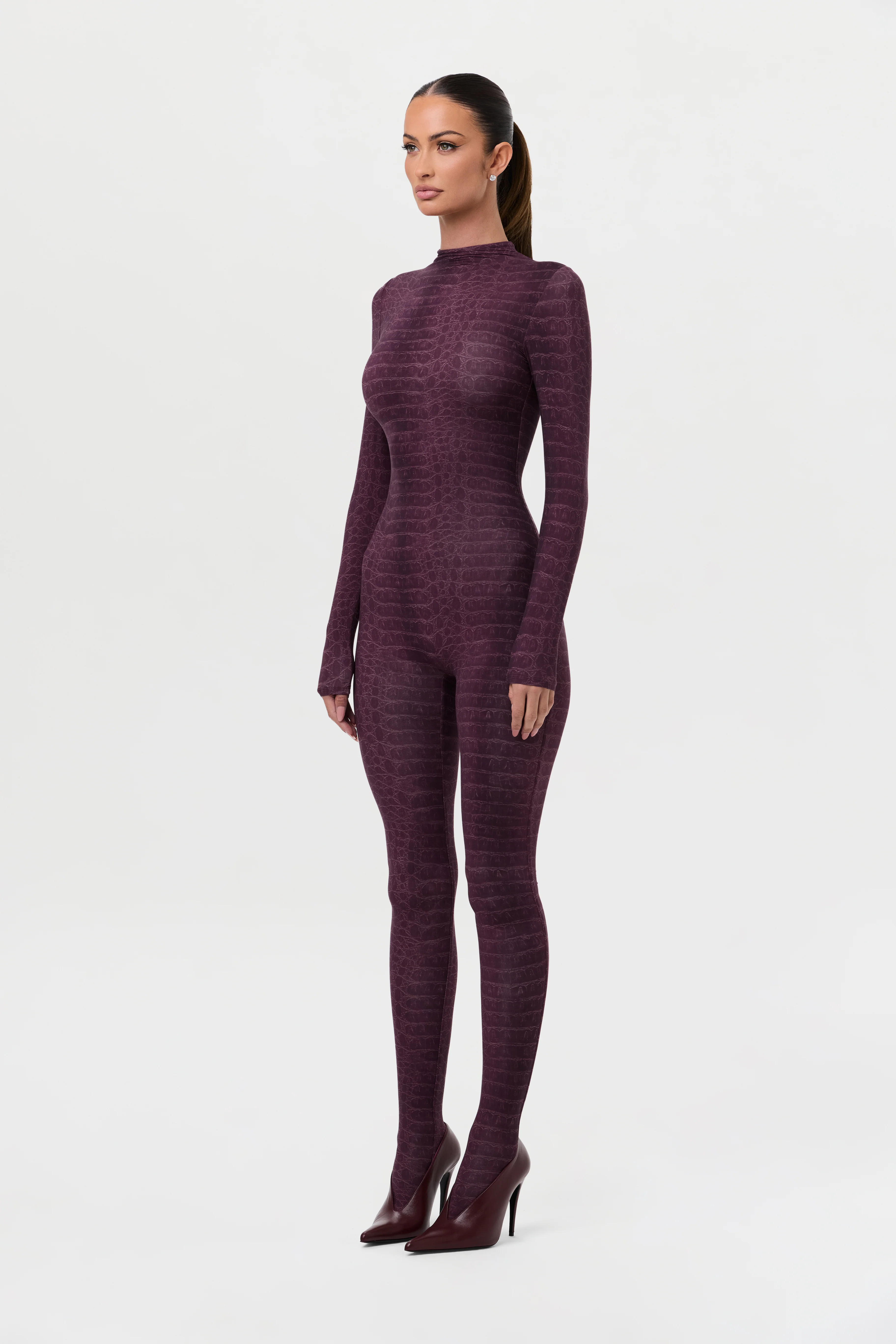 Naked Print Closed Toe Jumpsuit Petite - Image 29