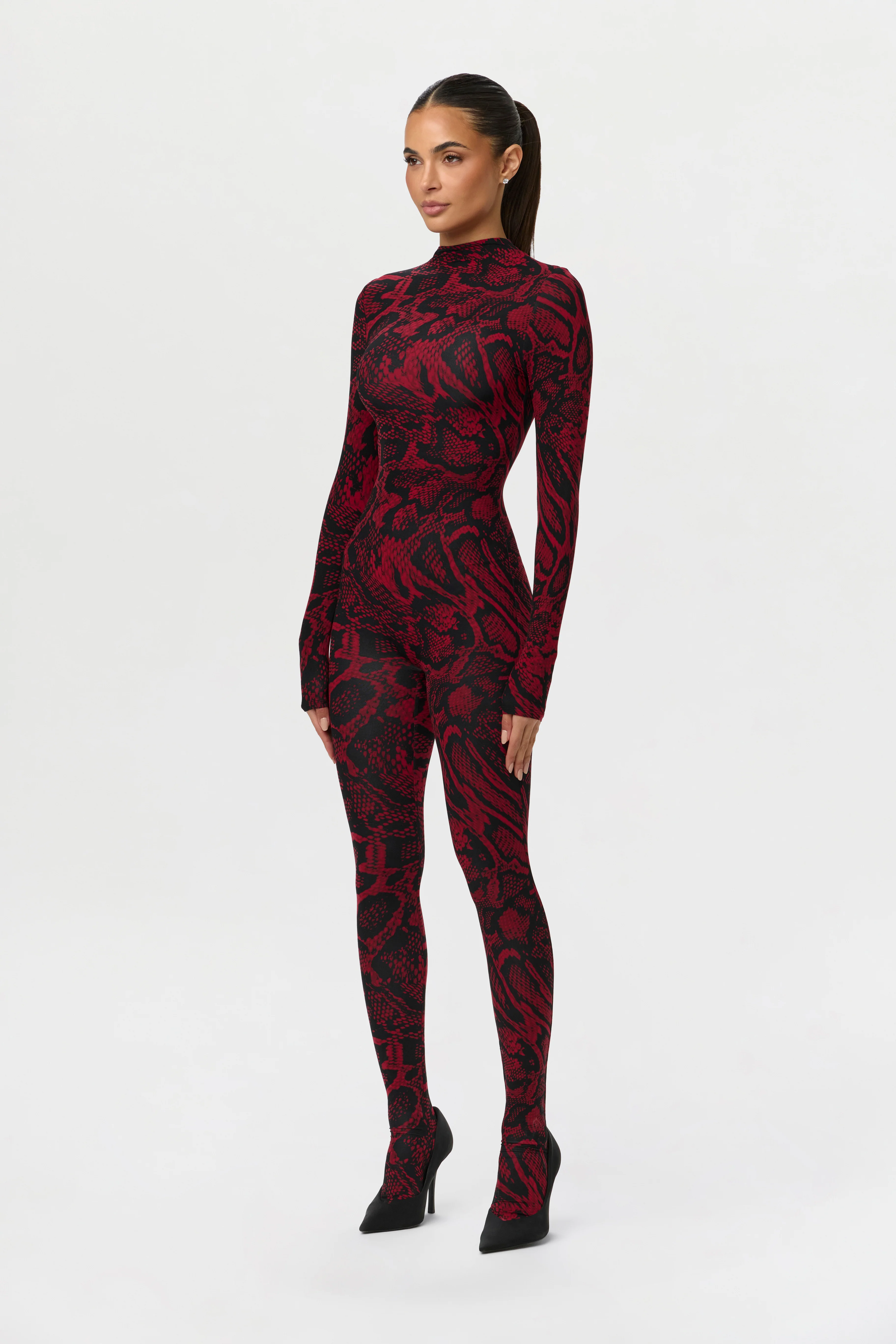 Naked Print Closed Toe Jumpsuit Petite - Image 3