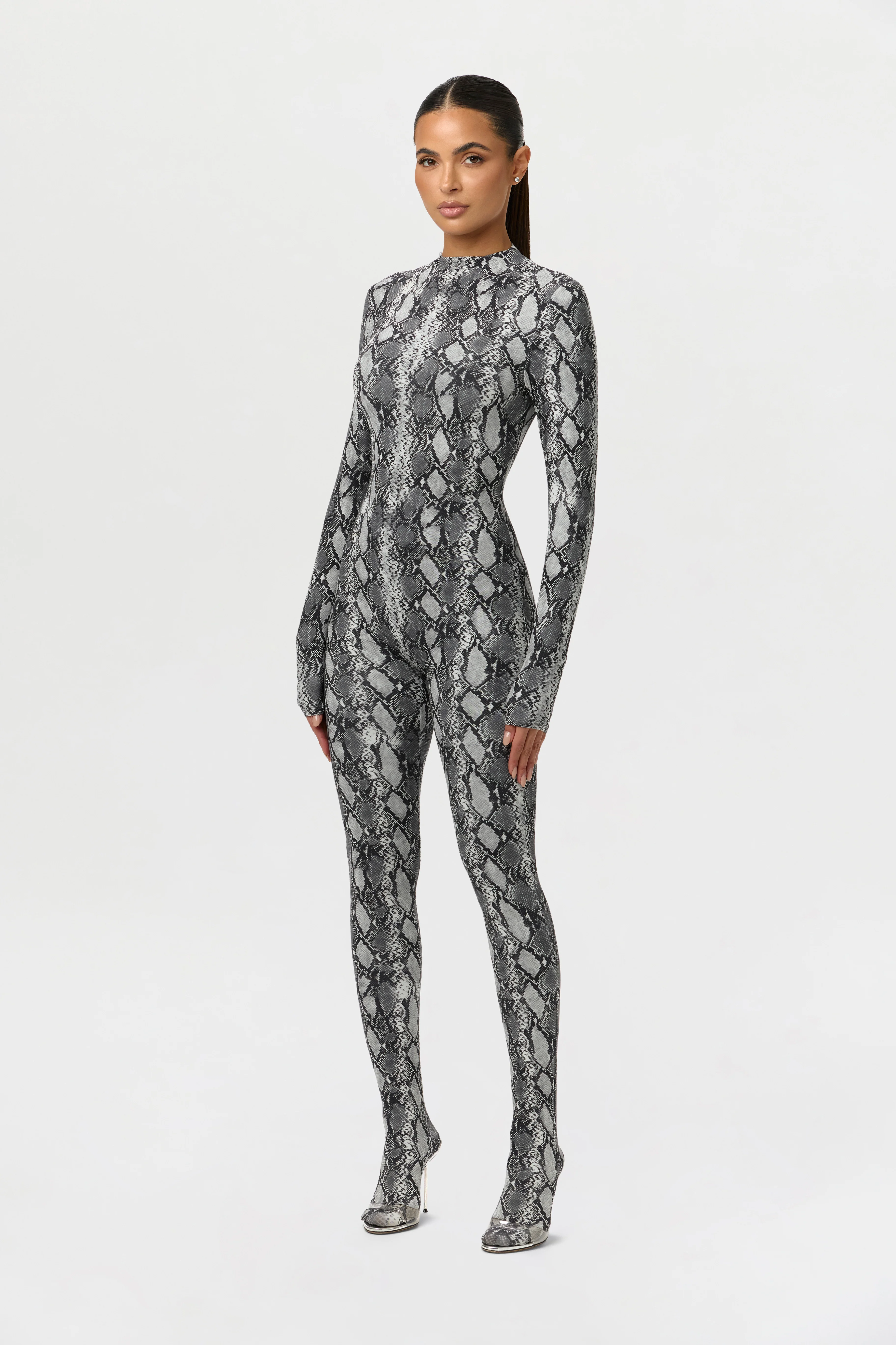 Naked Print Closed Toe Jumpsuit Petite - Image 5