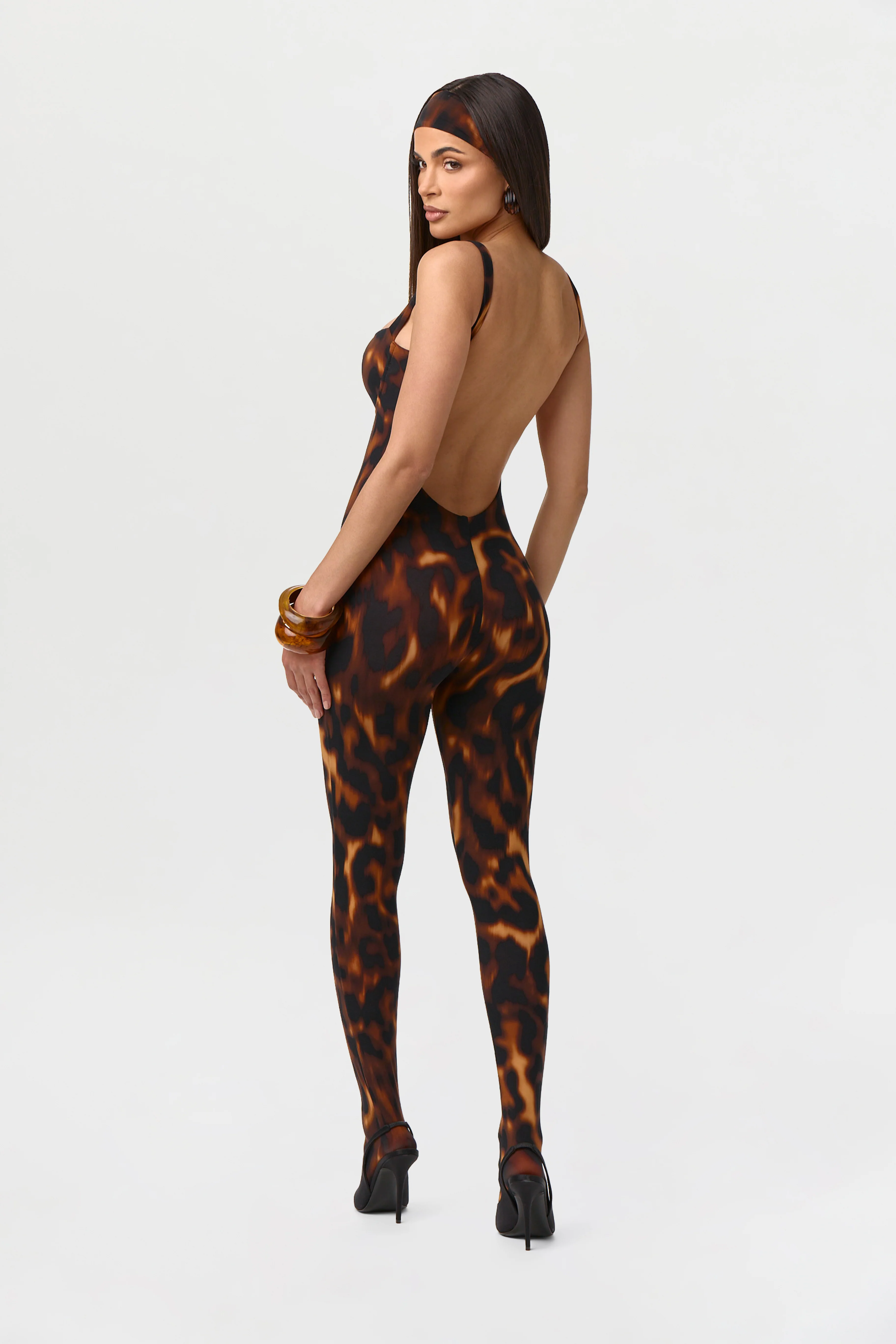 Naked Print Open Back Jumpsuit Petite - Image 10