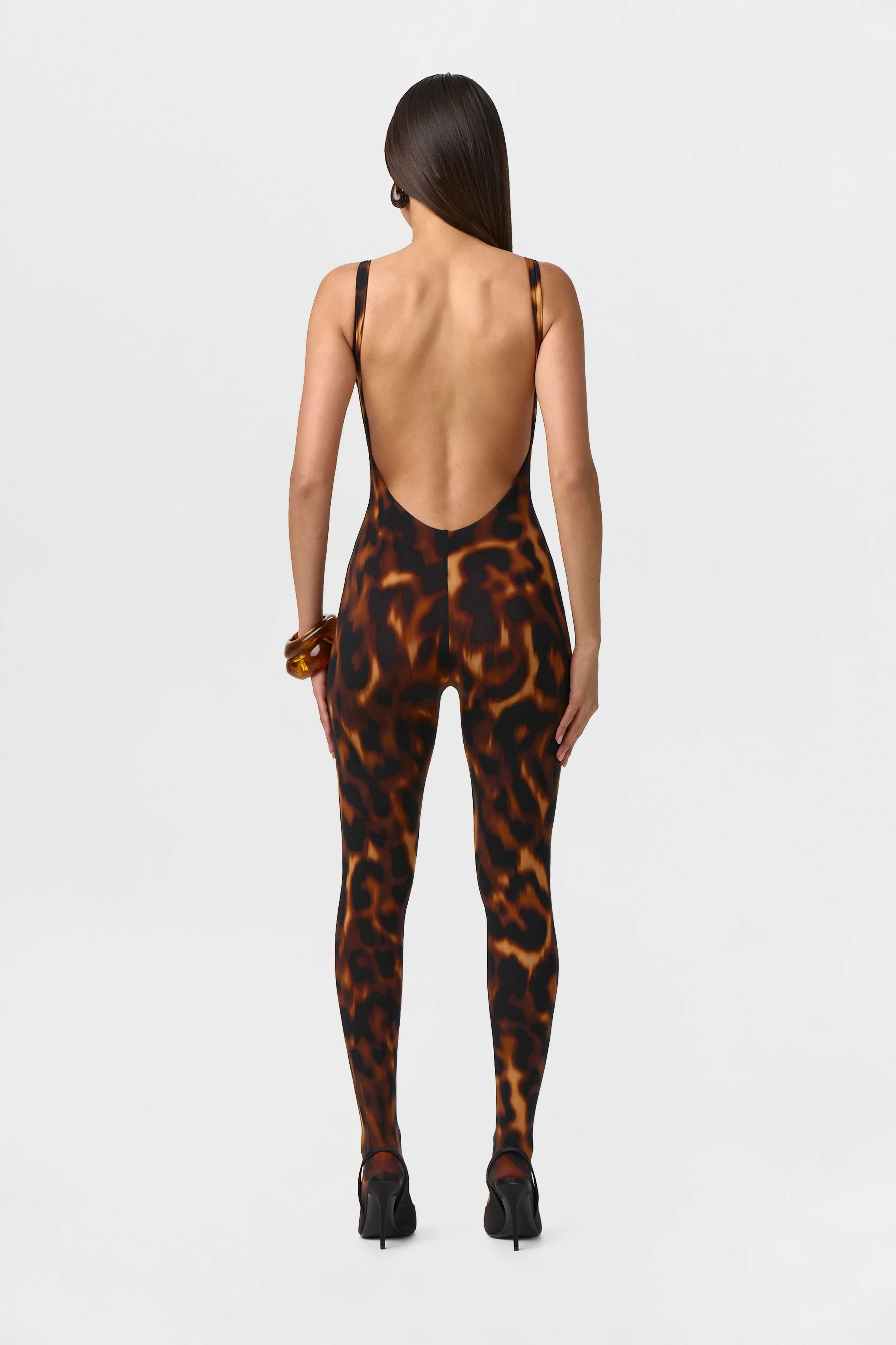 Naked Print Open Back Jumpsuit Petite - Image 11