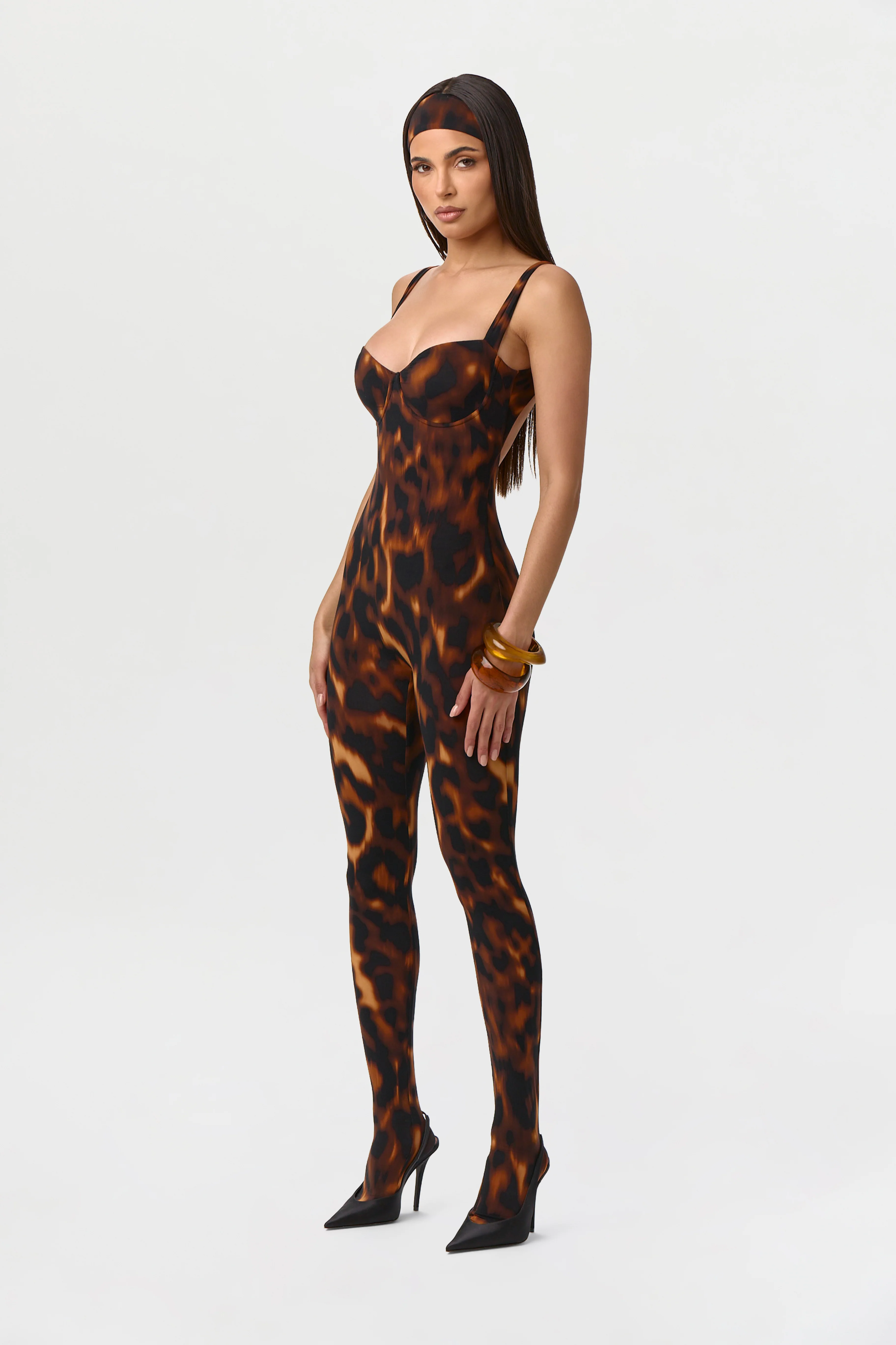Naked Print Open Back Jumpsuit Petite - Image 6