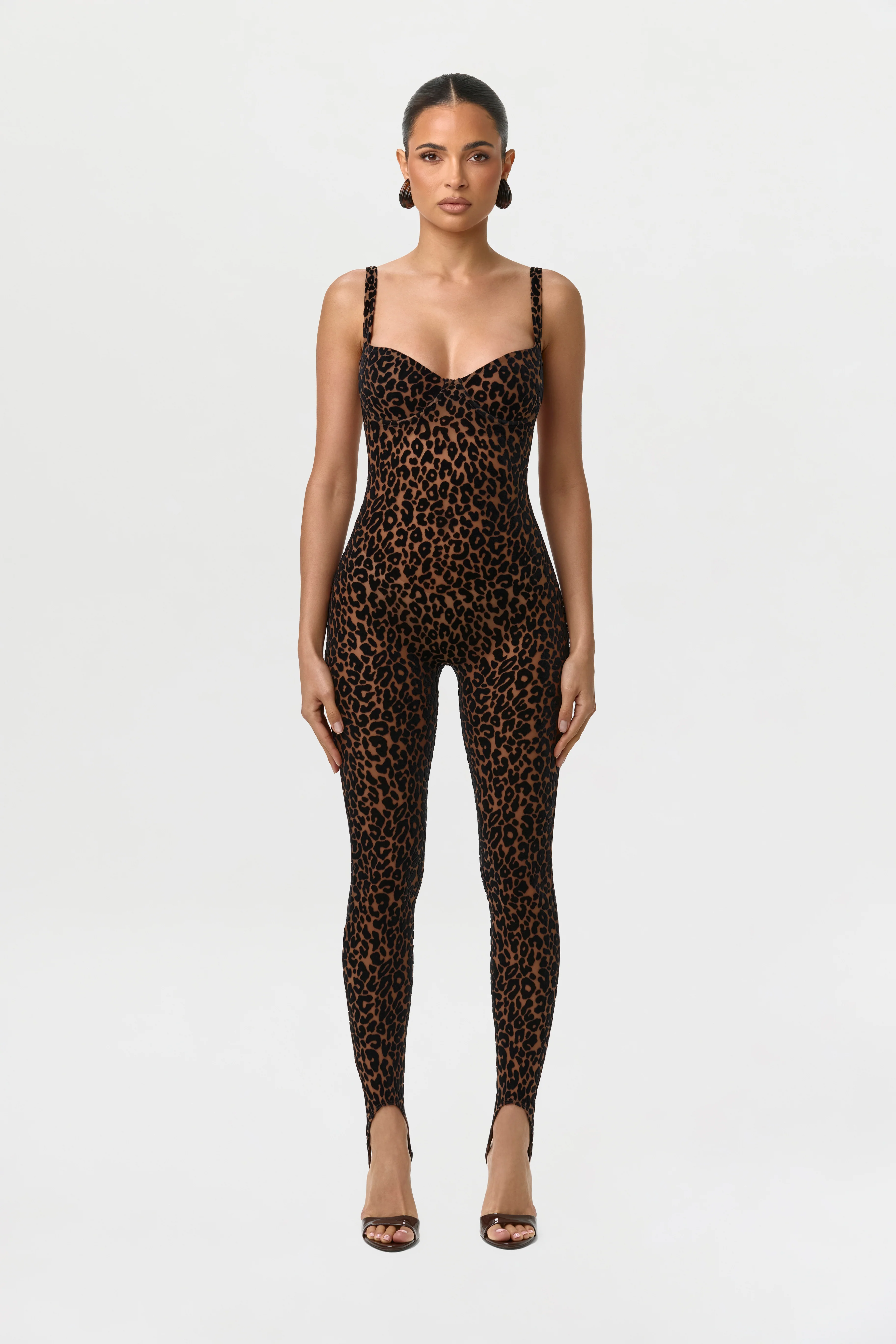Burnout Print Open Back Jumpsuit Petite - Image 3